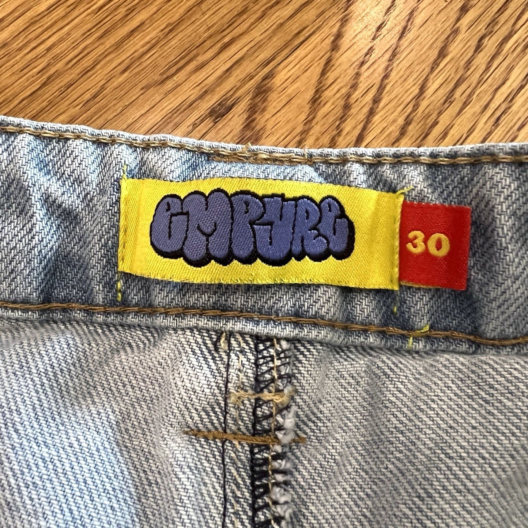 Empyre Empyre Y2K Grunge Wide-Leg Jeans Women Size 30x28 Light Wash Blue Relaxed Fit Size 30" / US 8 / IT 44 - 6 Thumbnail
