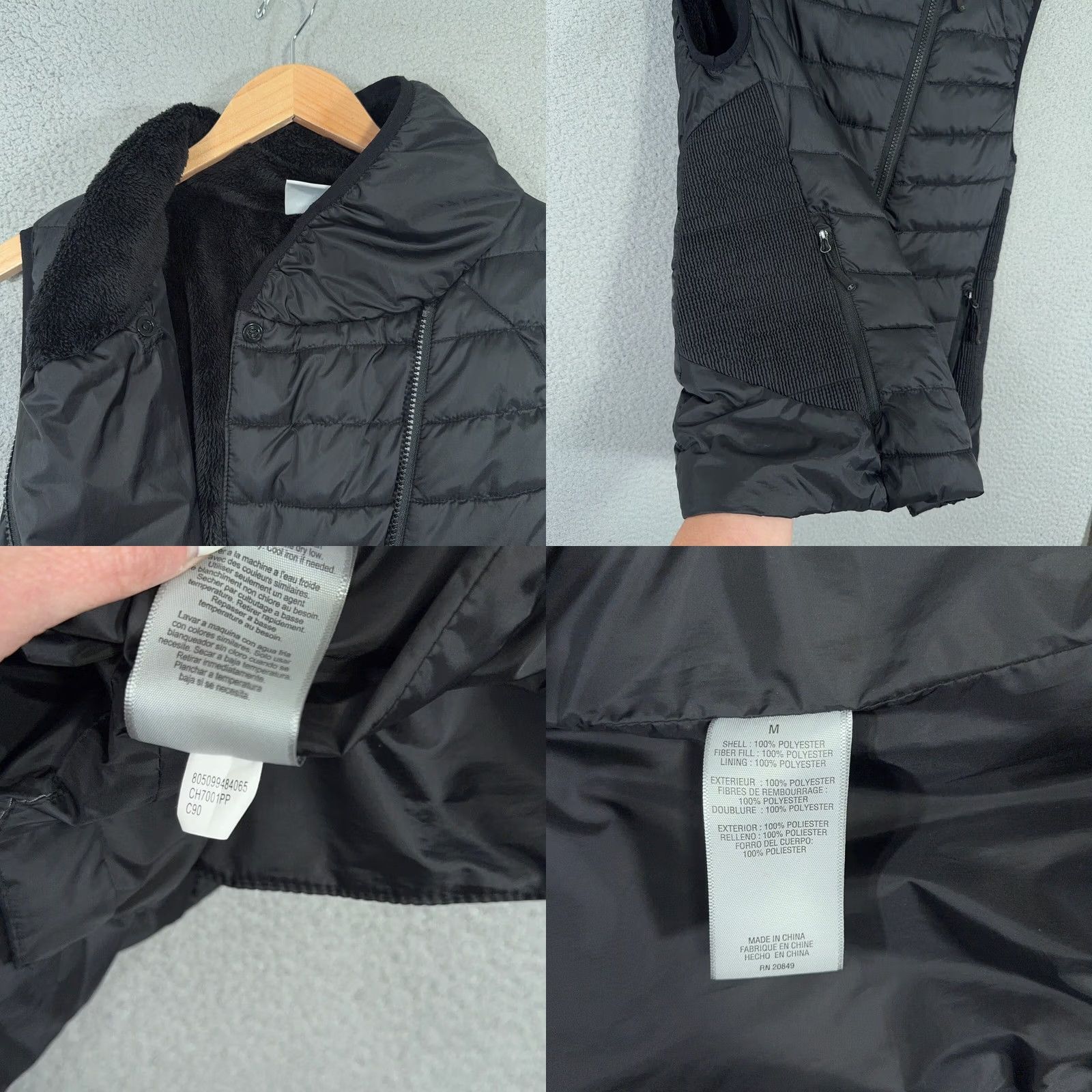 Champion Champion Puffer Vest Women M Black Full Zip Lined Polyester Pocketed Quilted Slim Regular Vest Size M / US 6-8 / IT 42-44 - 8 Thumbnail