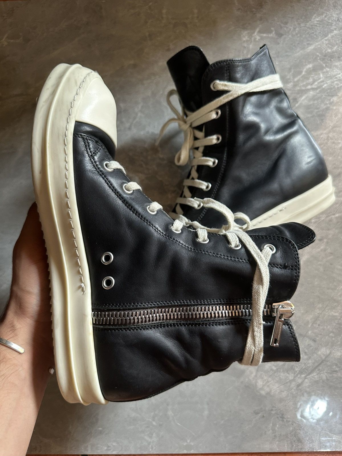 Rick Owens Rick Owens High Top Leather Size US 8 / EU 41 - 6 Thumbnail