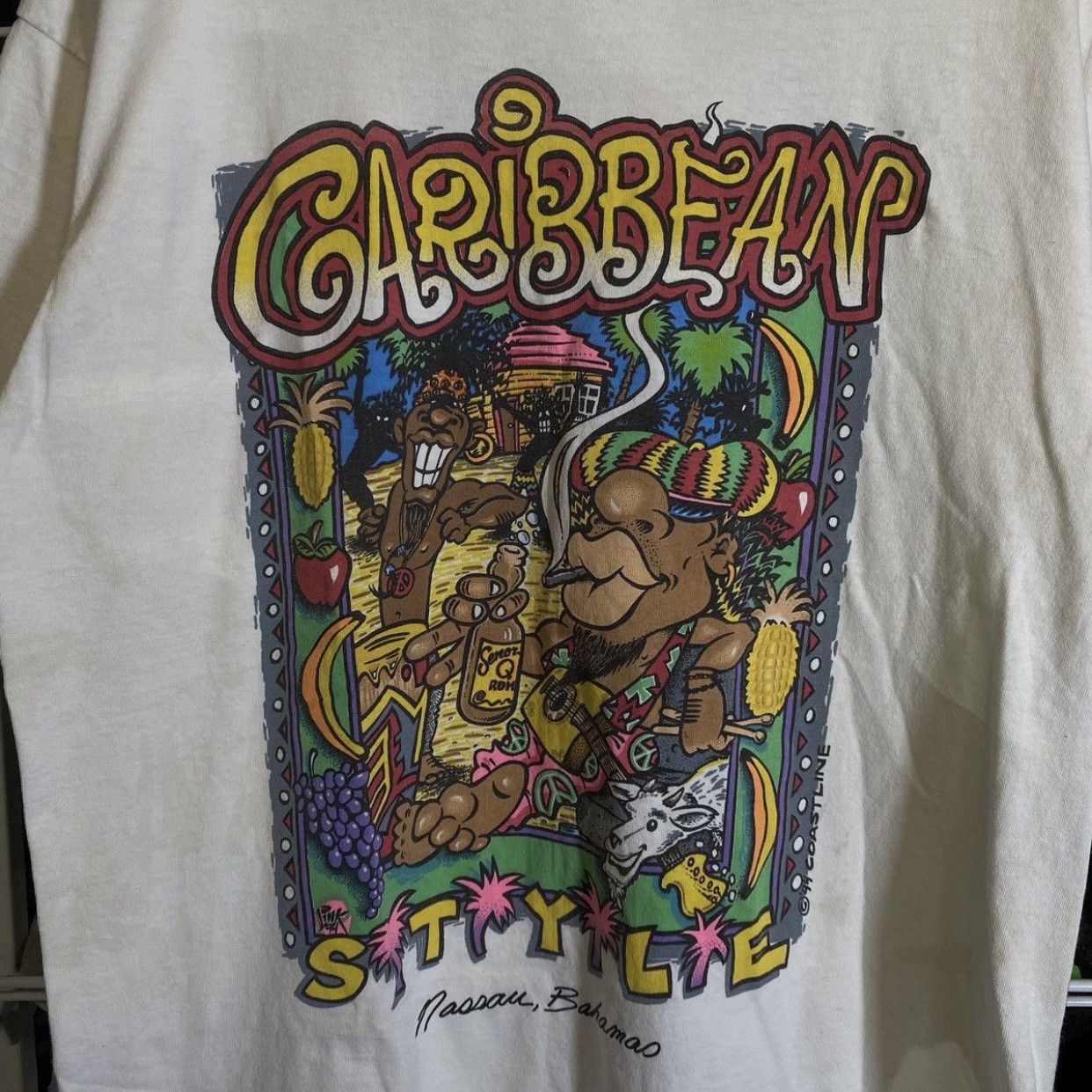 Caribbean Vintage 90s Caribbean Style Nassau Bahamas T-Shirt All Sport Size US L / EU 52-54 / 3 - 5 Thumbnail