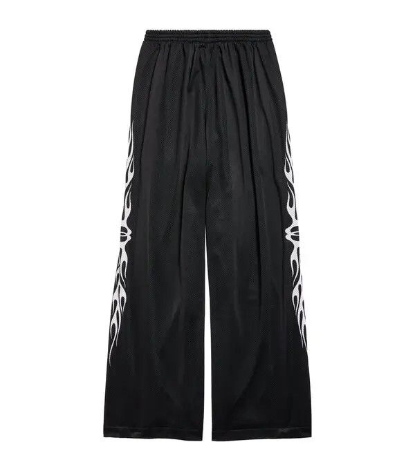 Balenciaga o1tr1nto0426 Burning Unity Baggy Sweatpants & Joggers Black Size 26" / US 2 / IT 38 - 2 Thumbnail