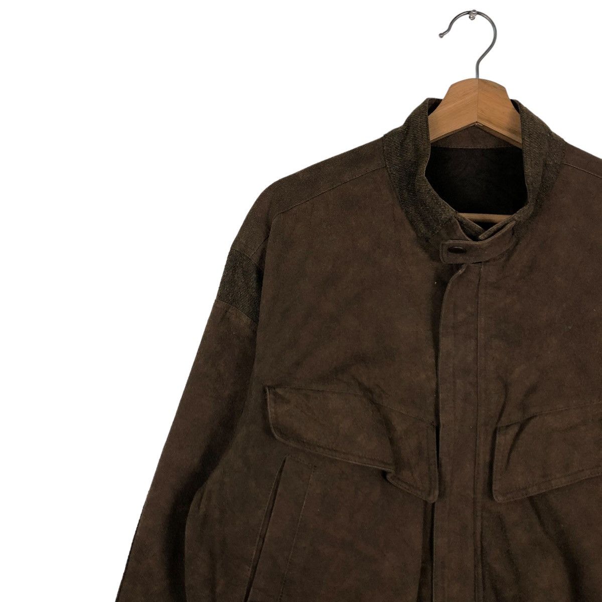 Japanese Brand 🔥VINTAGE BIKER SUEDE FLY JACKET CROSSBREED ISSEY MIYAKE Size US M / EU 48-50 / 2 - 9 Thumbnail