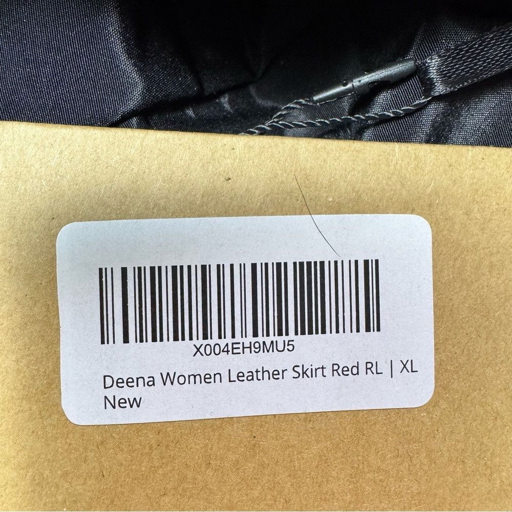 Other NWT New Decrum Real Lambskin Red Leather Skirt Size XL Size 38" / US 16 / IT 52 - 7 Thumbnail