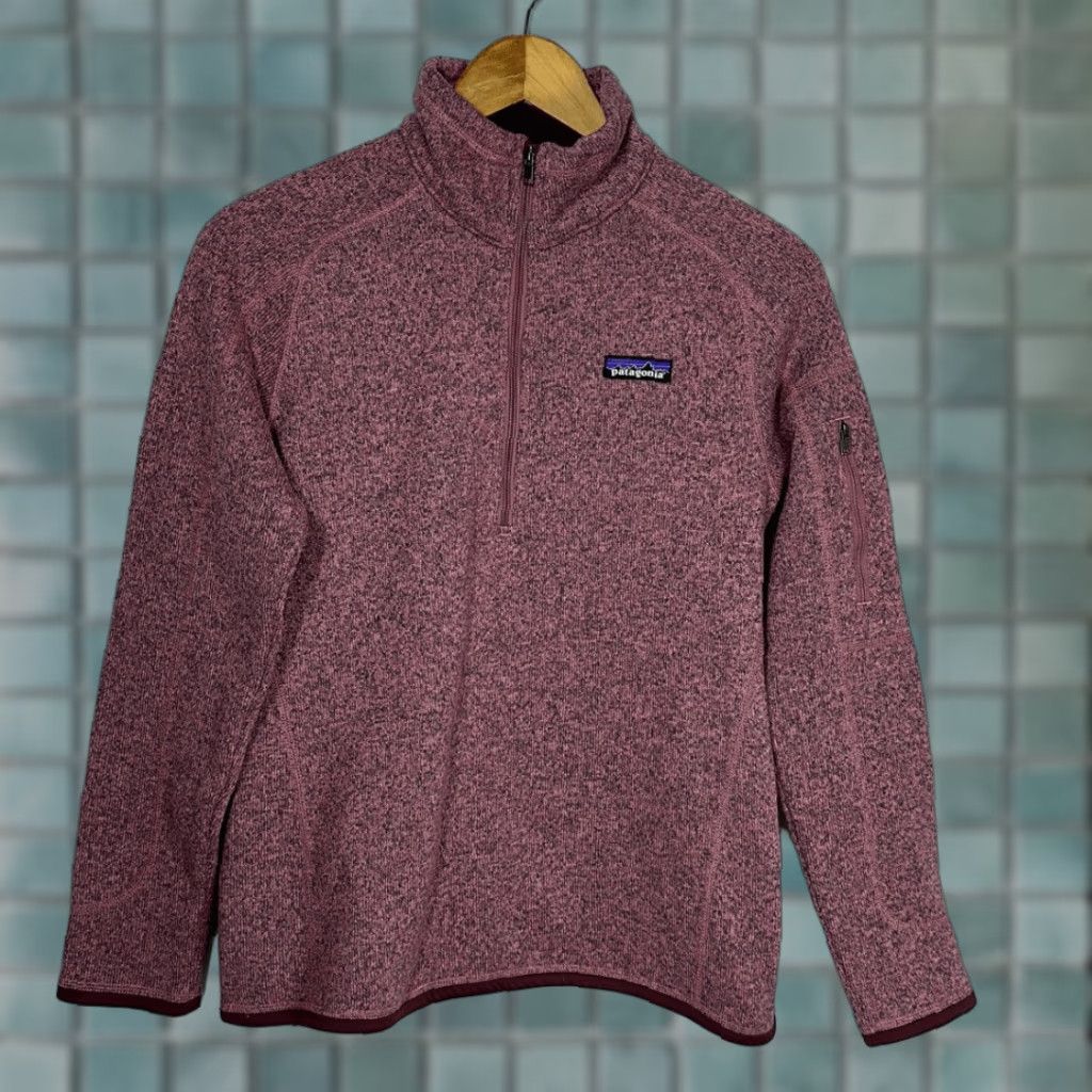 Patagonia Jacket Pink Better Sweater Quarter Zip Women’s S Pink Cream Basic Jacket Women’s Small Style 25617