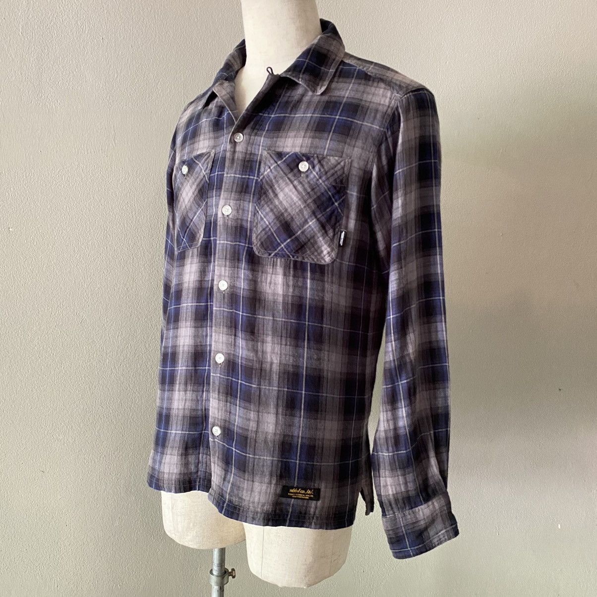 Neighborhood Neighborhood MEDIUM-REGULAR Navy Plaid Flannel Shirt Size US M / EU 48-50 / 2 - 14 Thumbnail