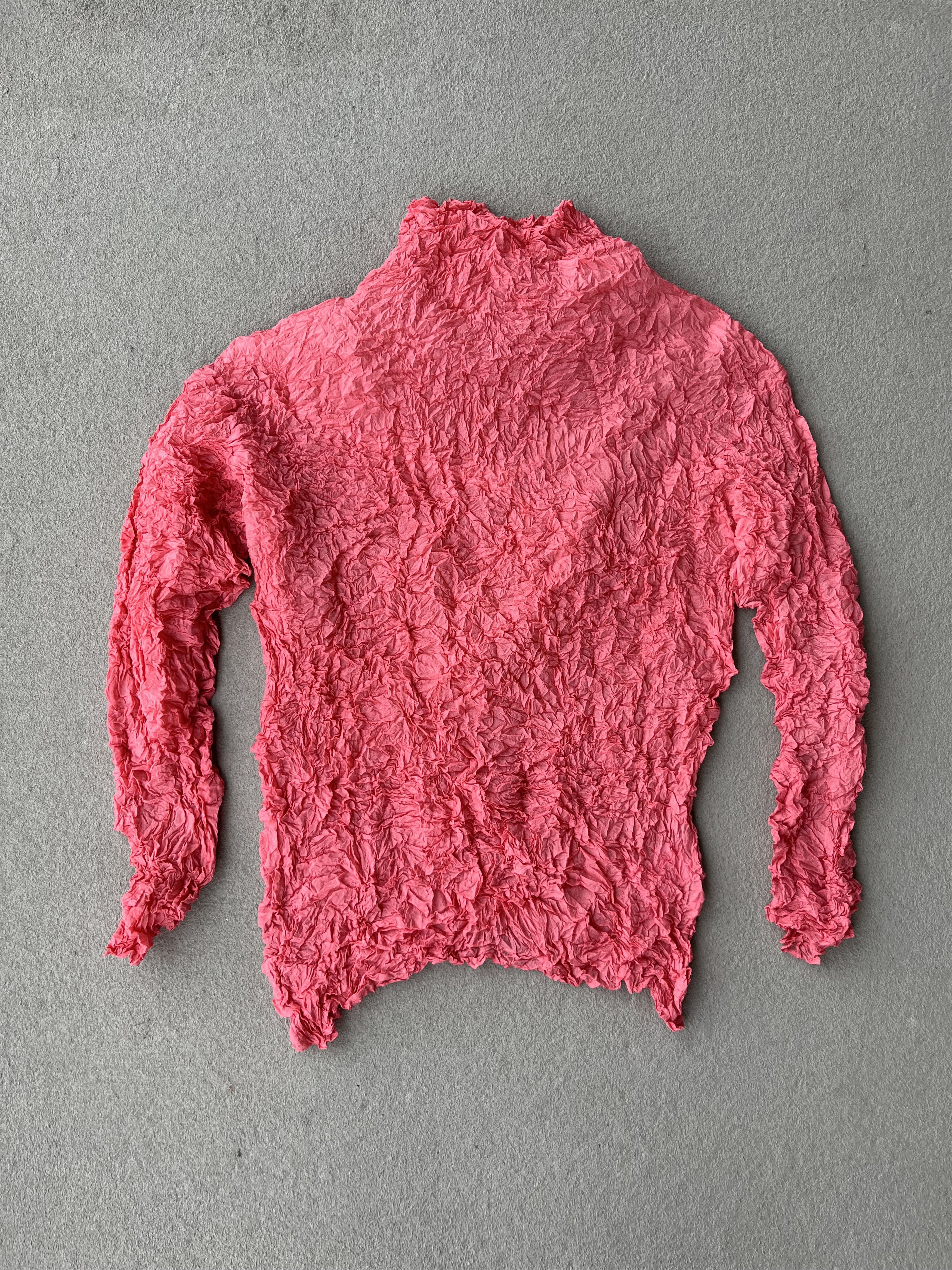 Issey Miyake Issey Miyake Wrinkle-Pleated Mockneck Top Size S / US 4 / IT 40 - 1 Thumbnail