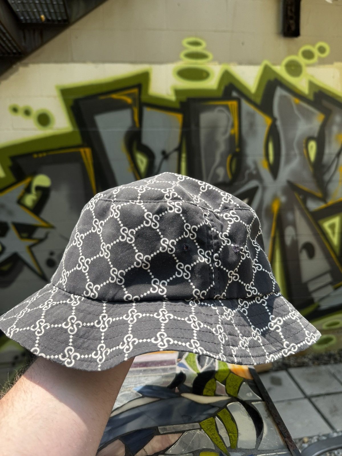 old stussy バケットハット グッチ Stussy Vintage “STUCCI” Gucci Inspired Design Bucket Hat