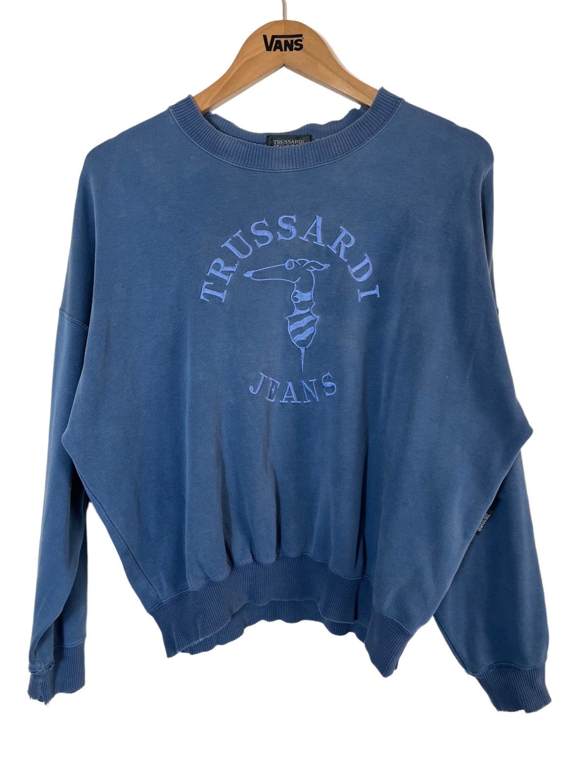 Trussardi Trussardi Jeans Distressed Sweatshirt Size US XS / EU 42 / 0 - 1 Thumbnail