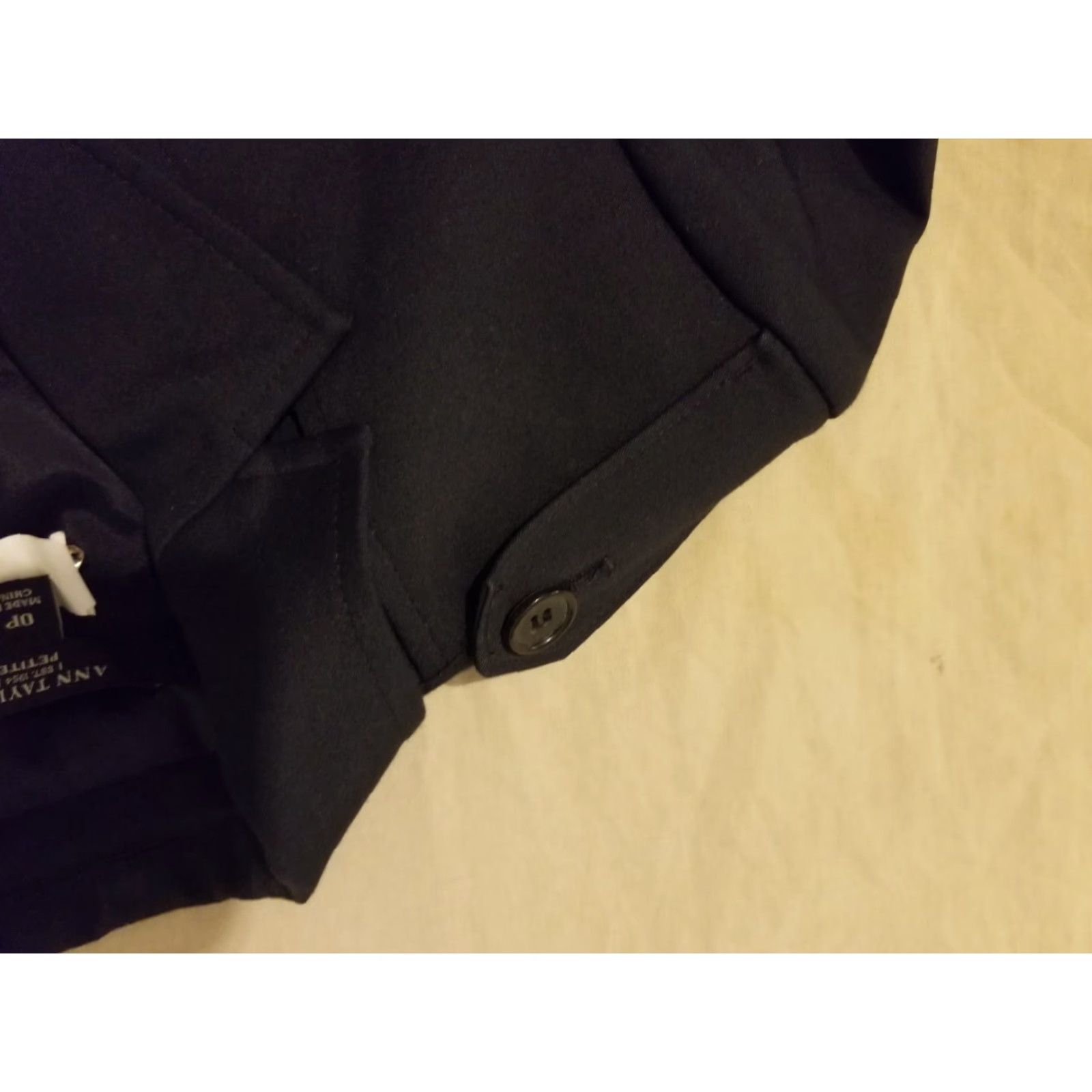 Ann Taylor VINTAGE Ann Taylor Blazer Jacket Sport 0P Petite Black Cotton Womens 3-in-1 Jacket Blazer Black 0P Petite Womens Size XS / US 0-2 / IT 36-38 - 4 Thumbnail