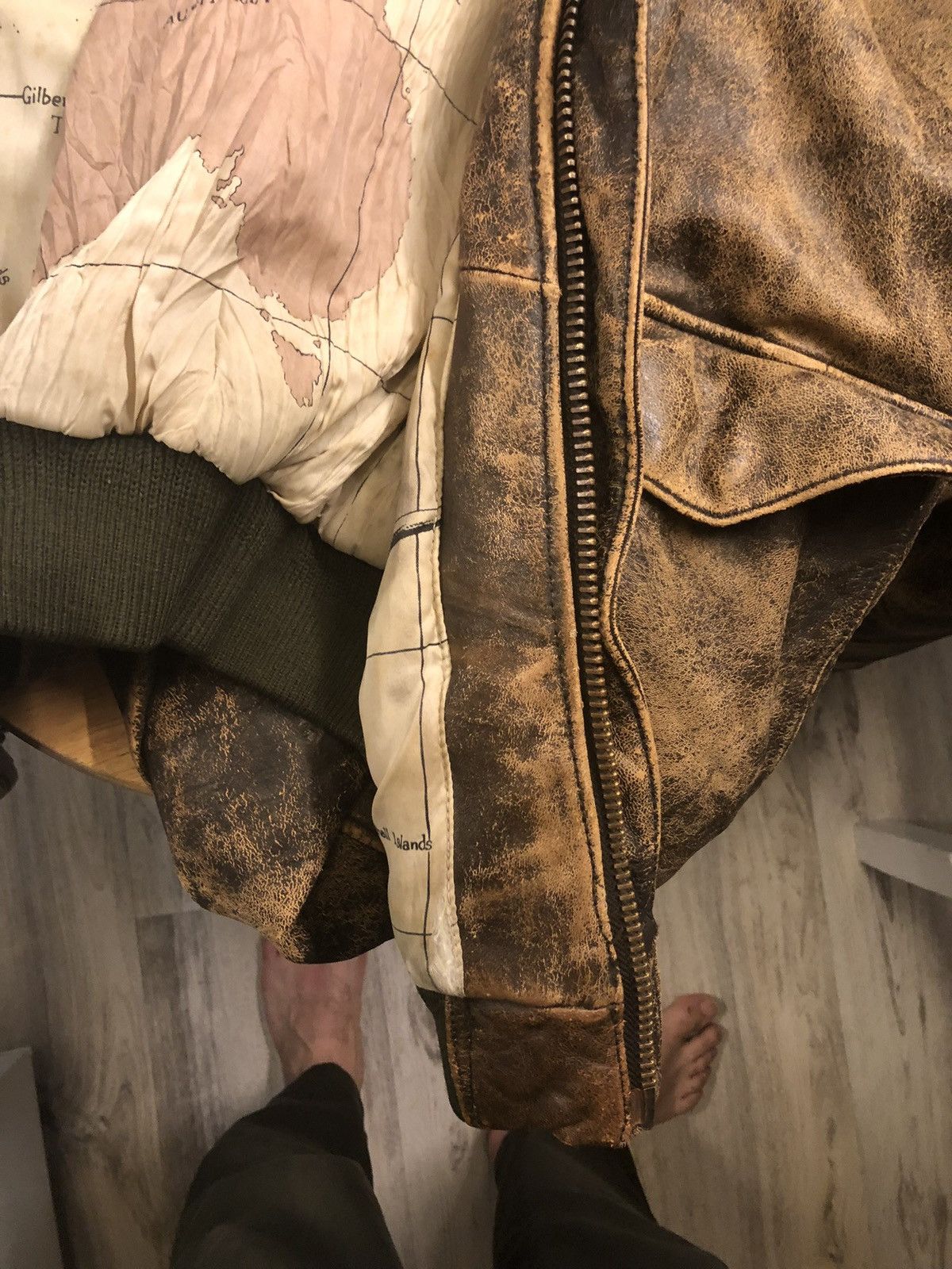Vintage Vintage leather bomber jacket Size US M / EU 48-50 / 2 - 9 Thumbnail