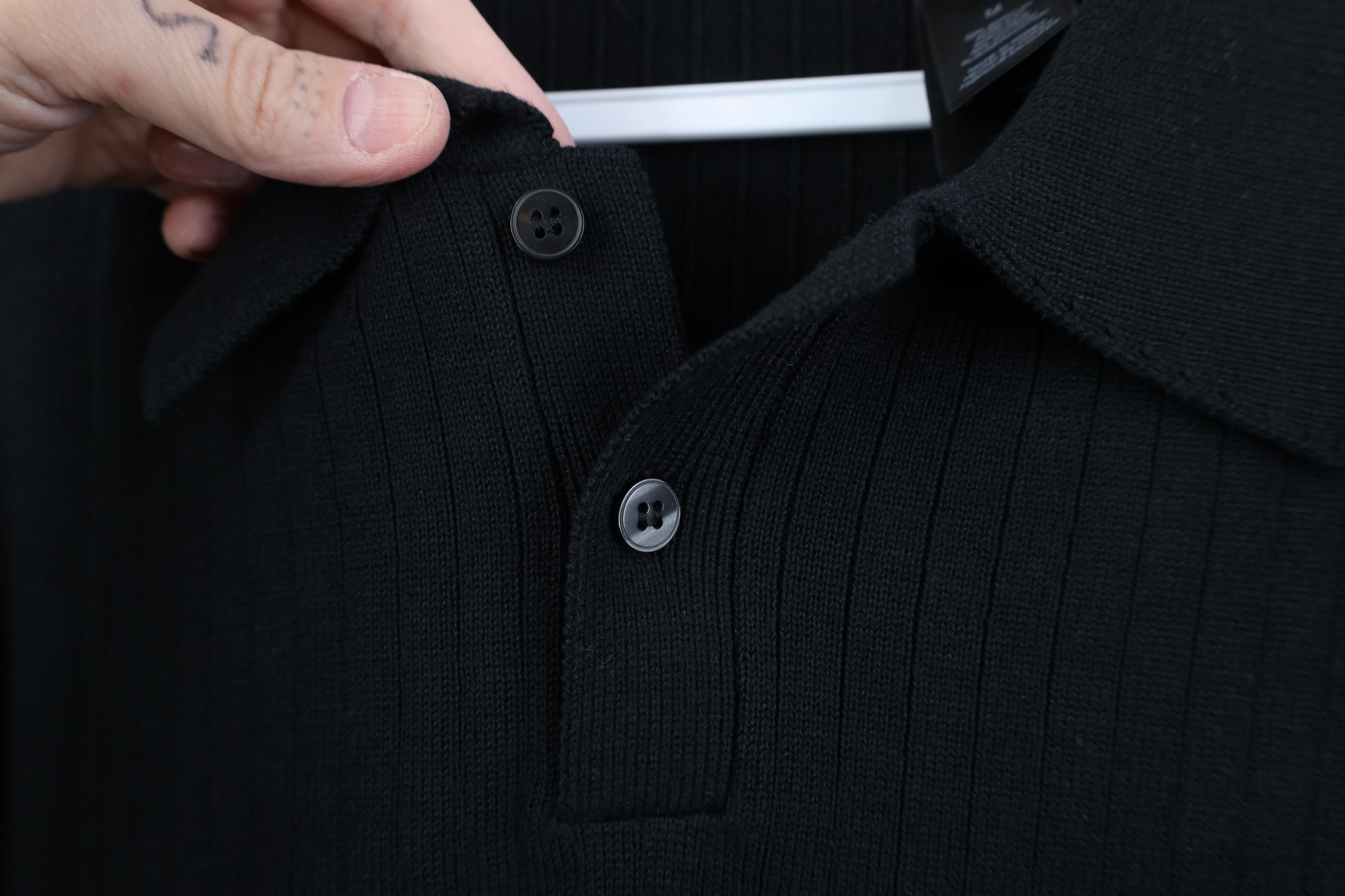 Vintage Vintage 90s Y2K Rockabilly Ribbed Knit Collared Polo Shirt Size US M / EU 48-50 / 2 - 6 Thumbnail