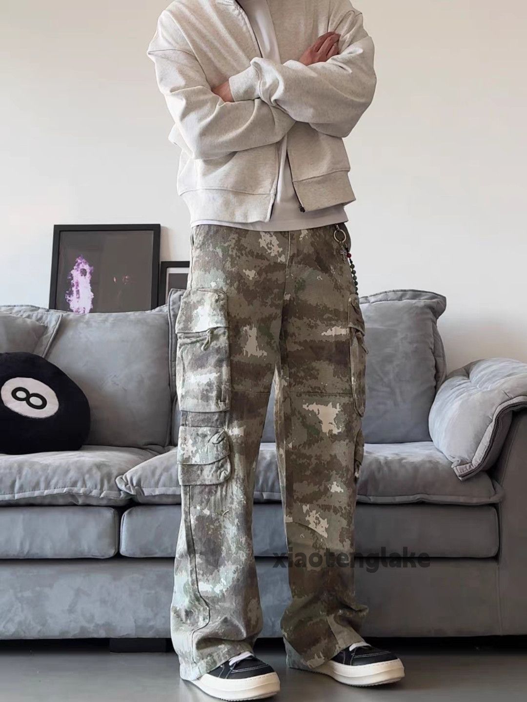 utility military loose baggy camo hiphop cargo pants