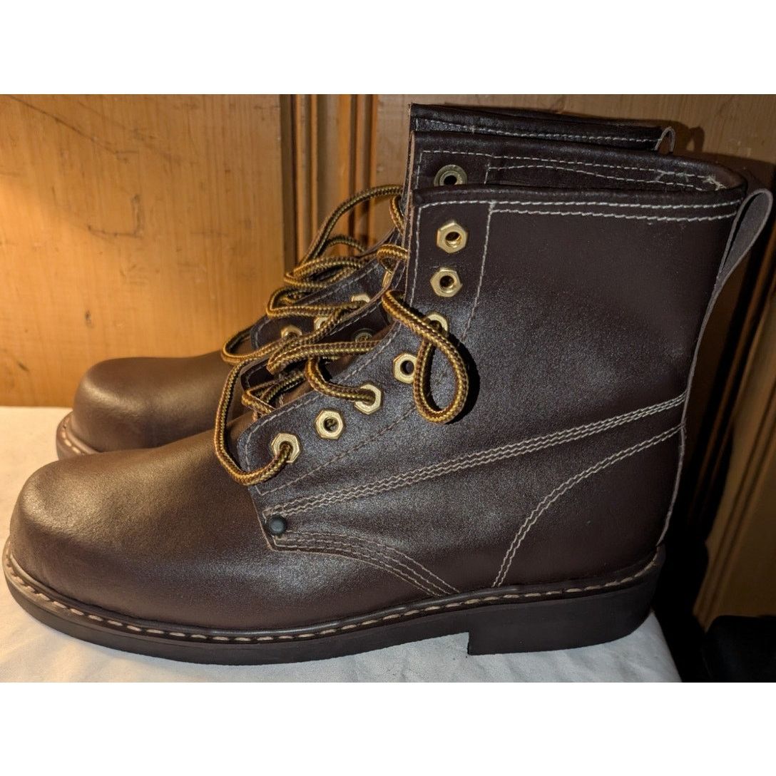 Big Mac Vtg Big M Leather Work Boots Welted Wmns 10 E Men's 8.5 NOS Size US 8.5 / EU 41-42 - 2 Thumbnail