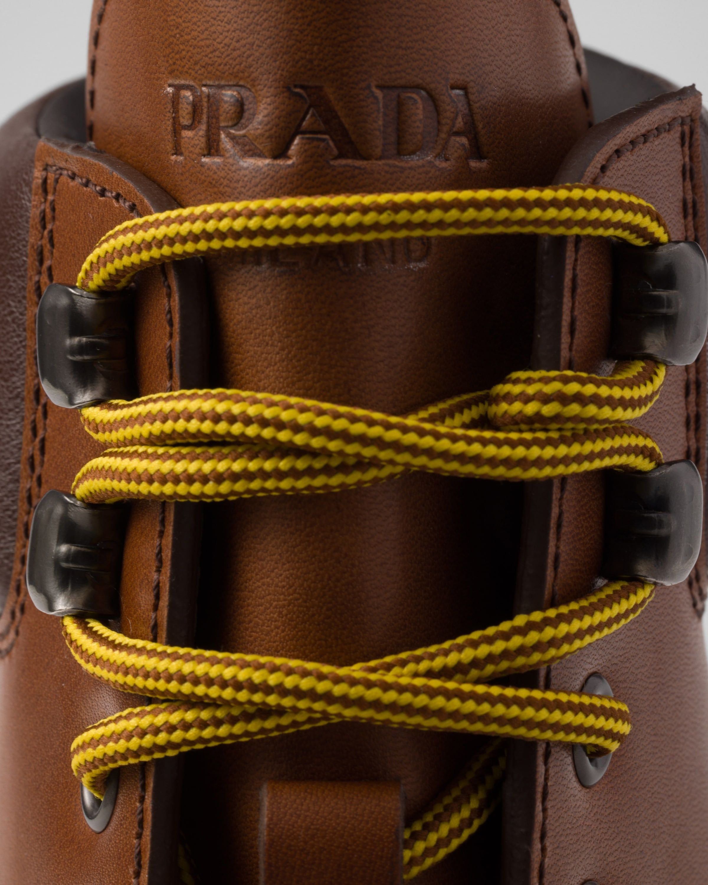 Prada o1la1rc1a0925 Leather Work Boots in Brown Size US 10 / EU 43 - 5 Thumbnail