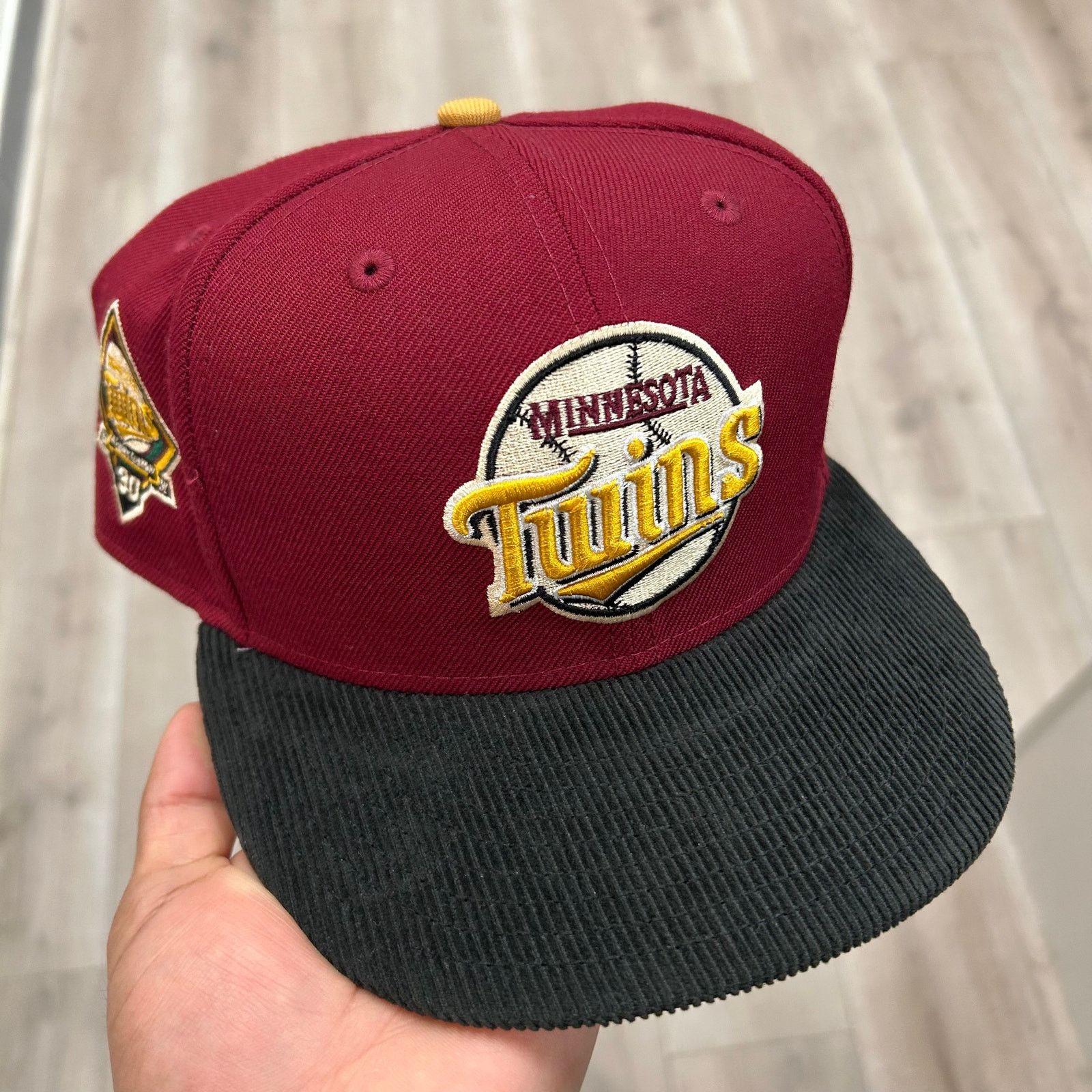 New Era Minnesota Twins Black Corduroy Visor New Era Hat Size 7 1/4 Size ONE SIZE - 1 Thumbnail
