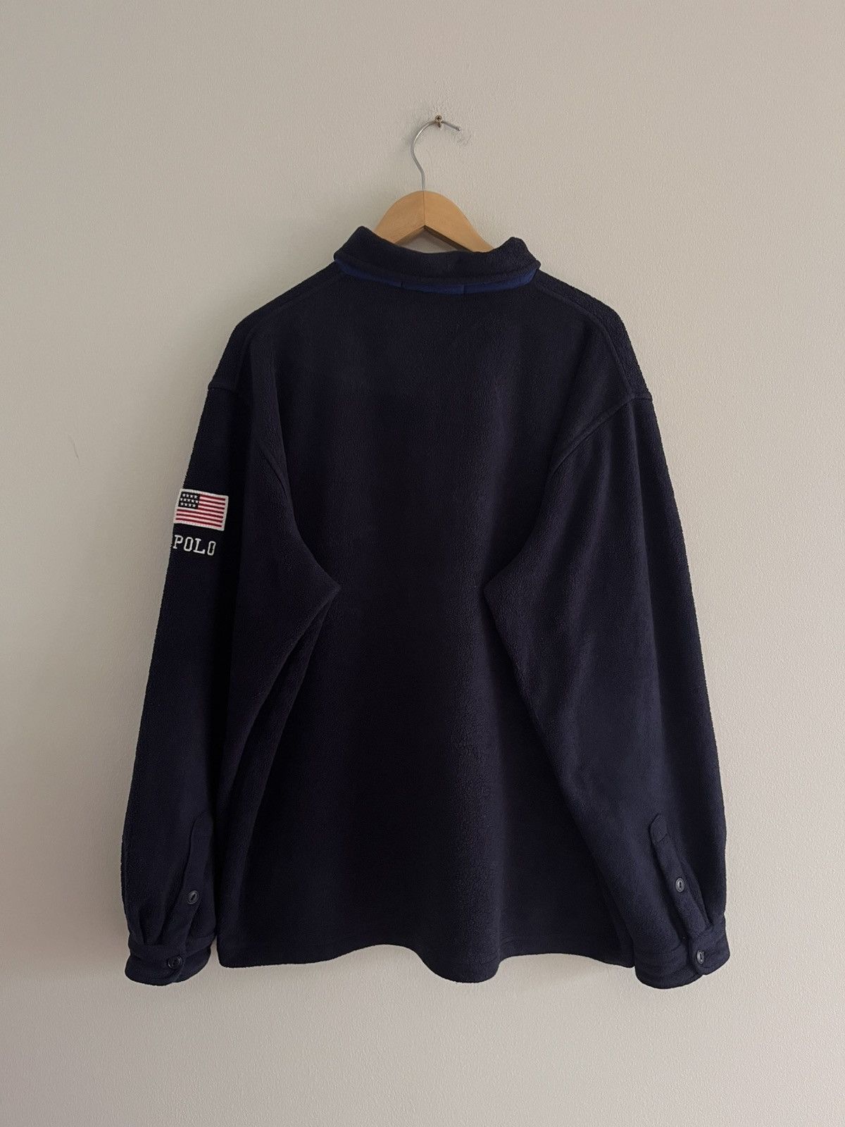 Polo Ralph Lauren Ralph Lauren - 90s Polo Sport USA Fleece Shirt Size US L / EU 52-54 / 3 - 2 Thumbnail