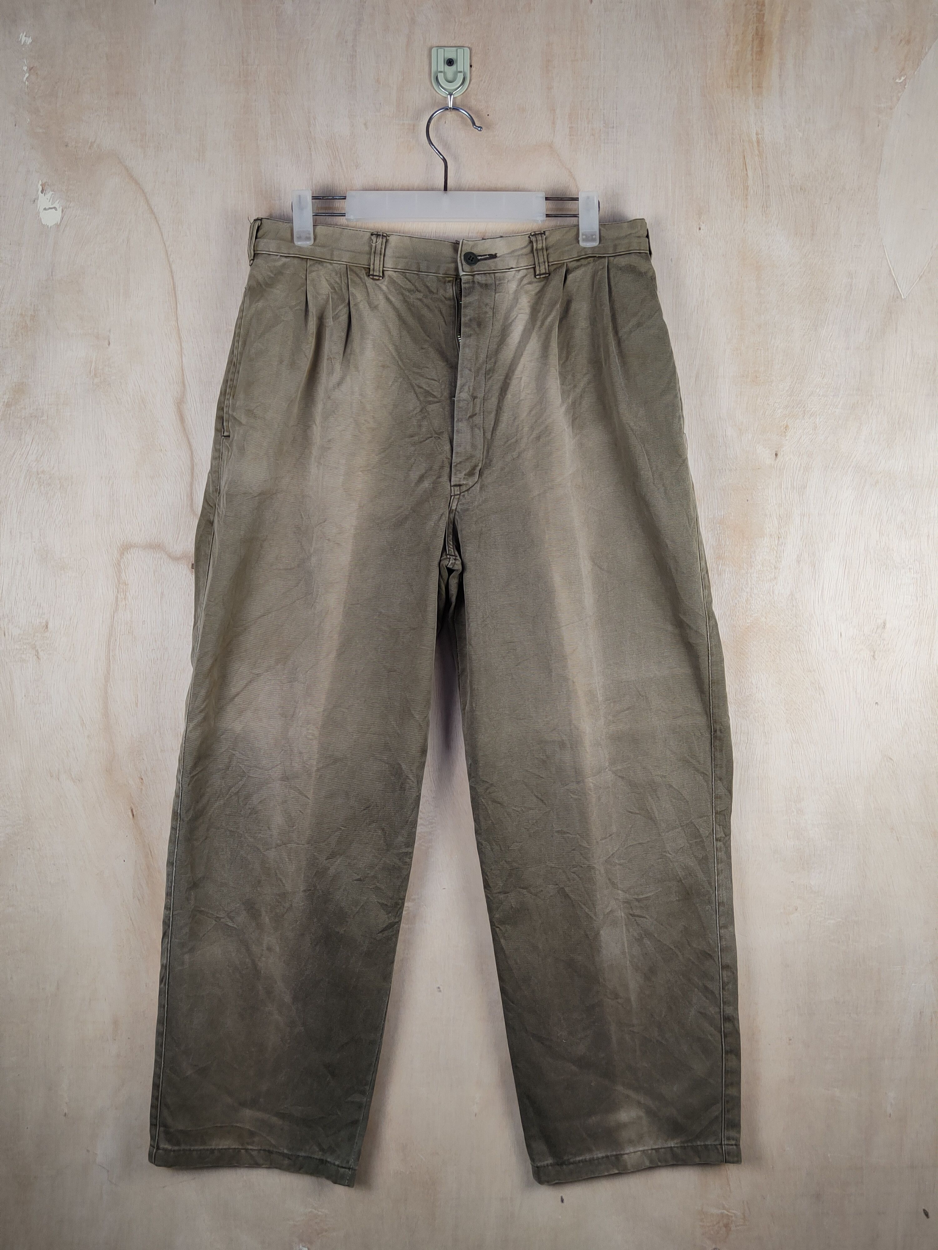 Edwin Edwin Olive Faded vintage japan Casual Pants #S2415 Size US 32 / EU 48 - 1 Thumbnail