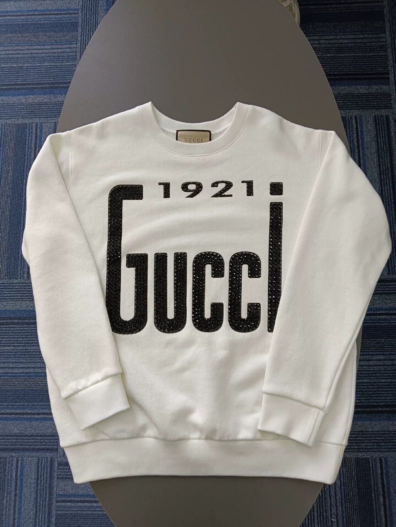 Gucci Gucci Rhinestone classic logo round-neck sweatshirt 2504-Ne Size US XS / EU 42 / 0 - 1 Thumbnail