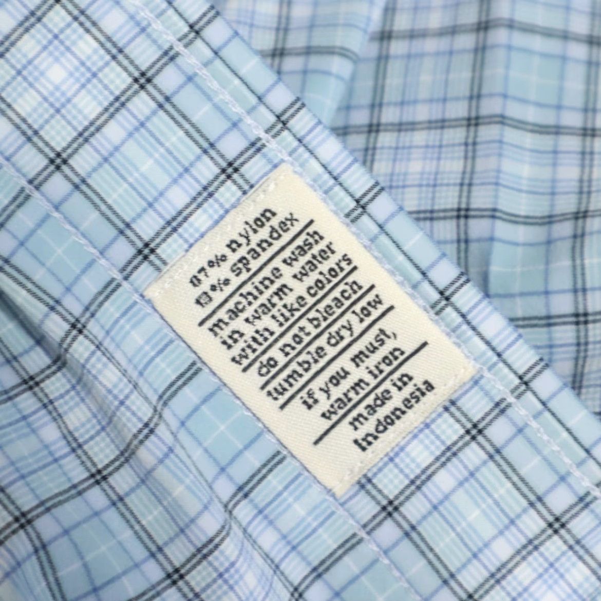 Canali Genteal Powell Litetec High Stretch Nylon Gingham Long Sleeve Button Down Shirt Canal Men's S Size US S / EU 44-46 / 1 - 7 Thumbnail