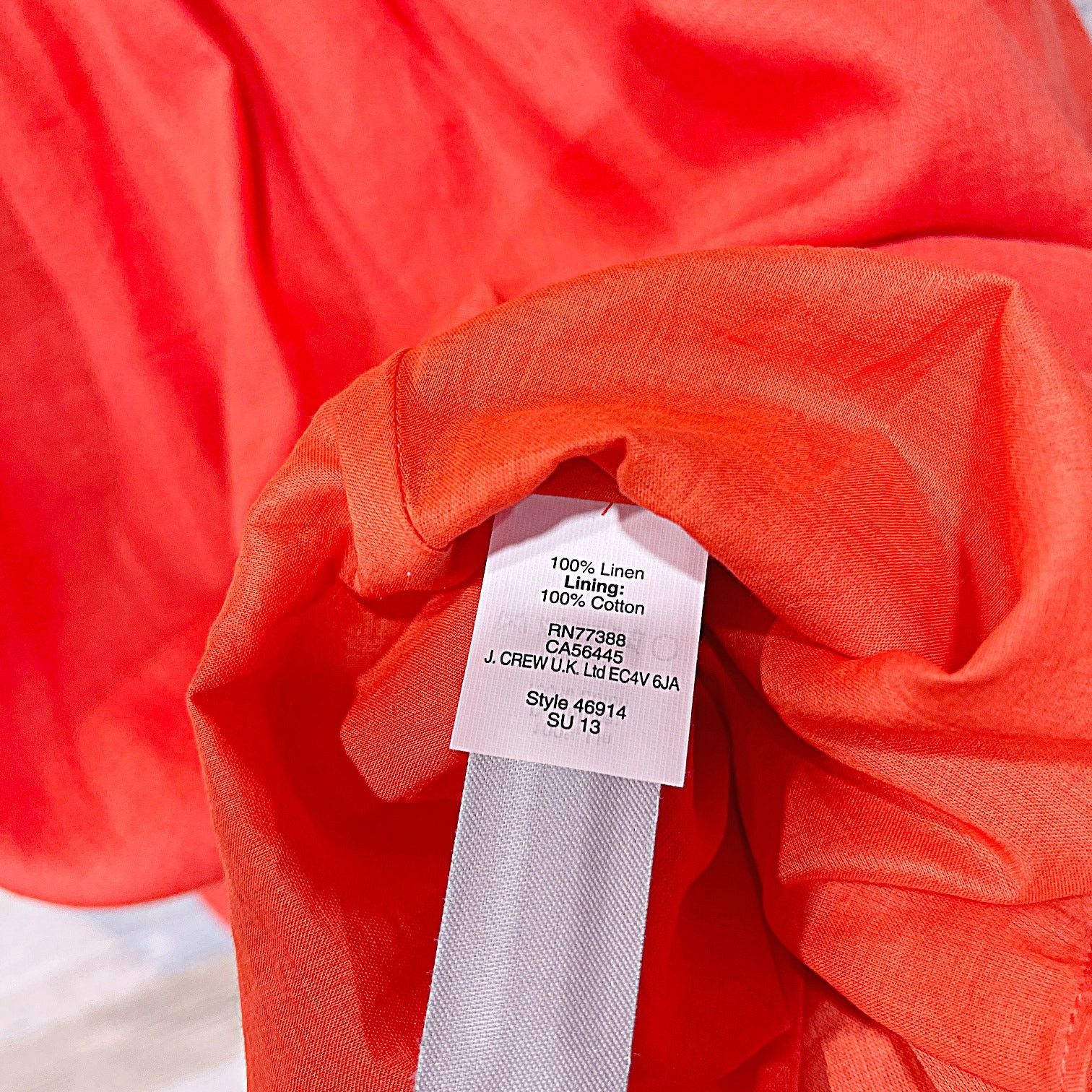 J.Crew J CREW Linen Organza Sleeveless Mini Dress Orange Womens 00 Size XXS / US 00 / IT 34 - 6 Thumbnail