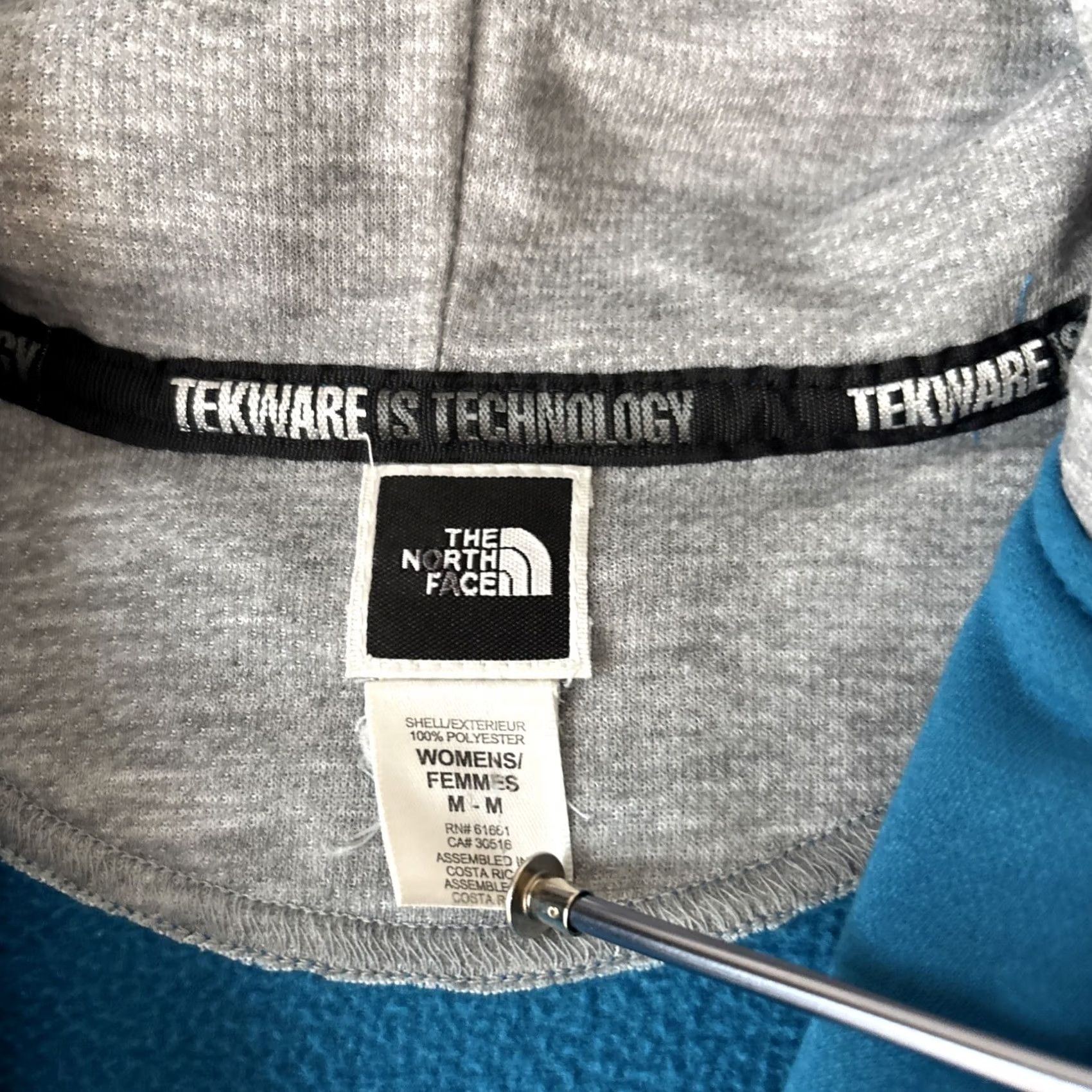 The North Face The North Face Tekware UltraWick Full Zip Cropped Hoodie Women’s Medium M Blue Activewear Hoodie Size M / US 6-8 / IT 42-44 - 3 Thumbnail
