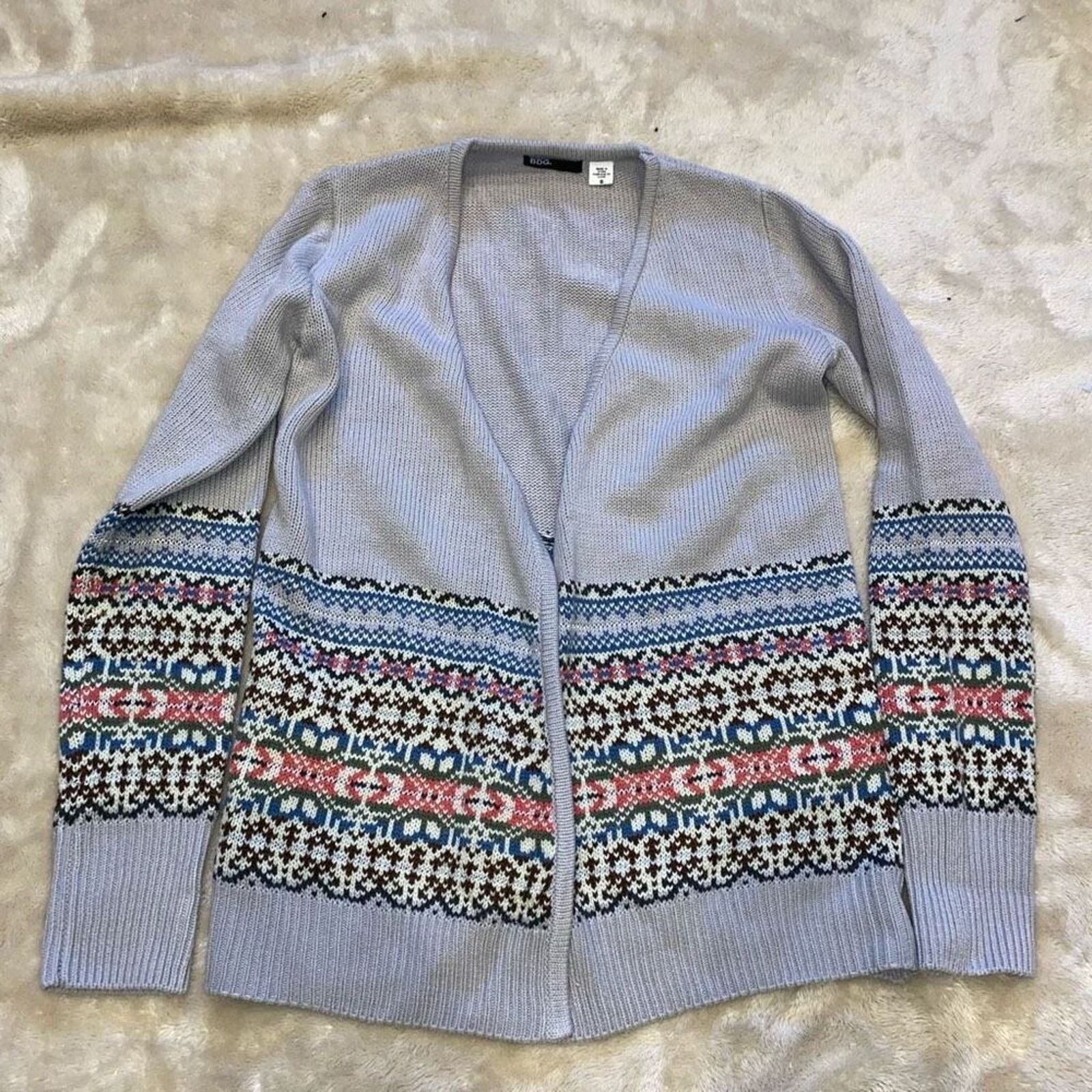 Bdg BDG Blue Knit Open Front Cardigan | Sz S Size S / US 4 / IT 40 - 3 Thumbnail