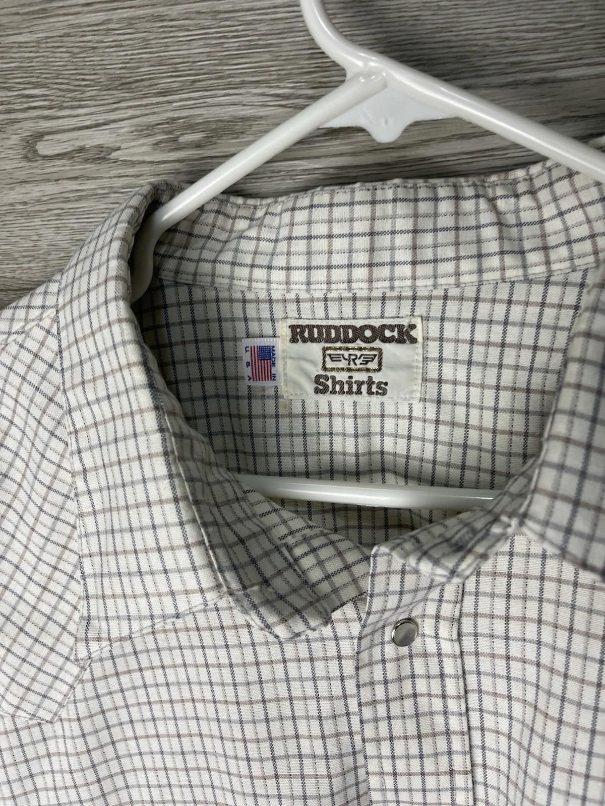 Ruddock Shirts Vintage Ruddock Flying R White Pearl Snap Western M XL Size US XL / EU 56 / 4 - 3 Thumbnail