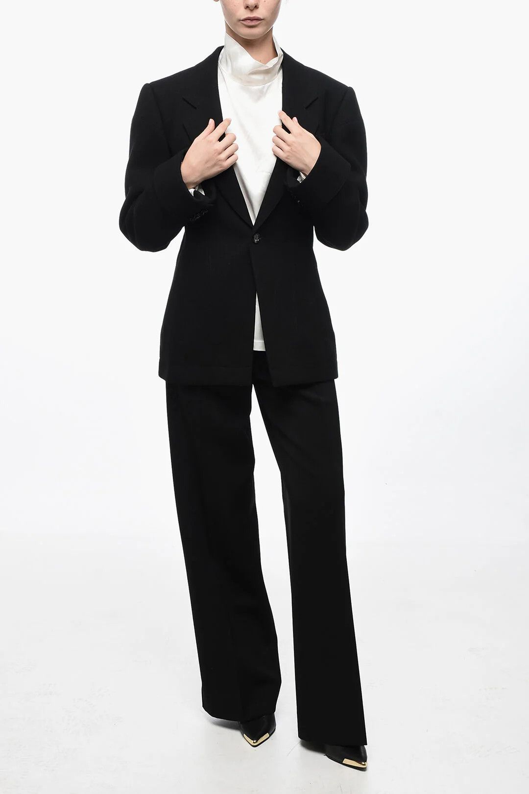 Bottega Veneta og1mm0426 Single-Breasted Blazer in Black Size XS / US 0-2 / IT 36-38 - 4 Thumbnail