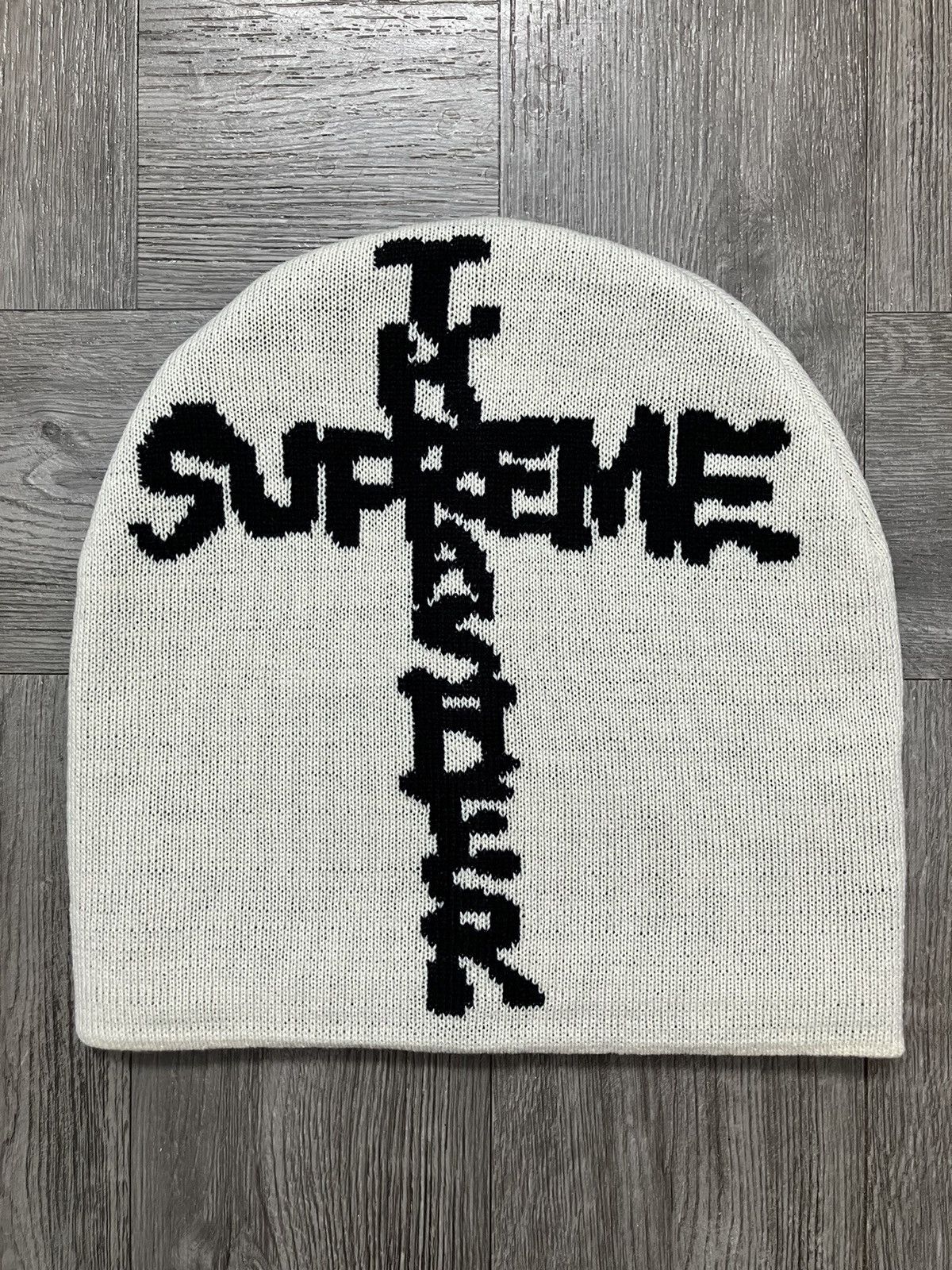 Supreme × Thrasher Supreme Thrasher Beanie Stone | Grailed