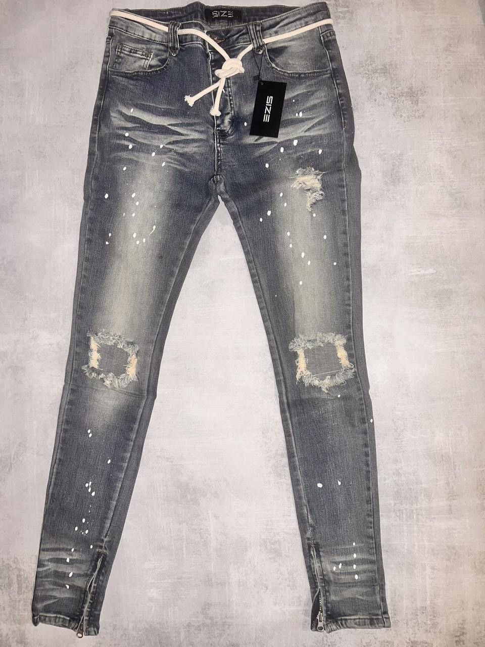 Other Size Up Tri-Stretch Distress Whisker Jeans similar to MNML Size US 32 / EU 48 - 2 Thumbnail