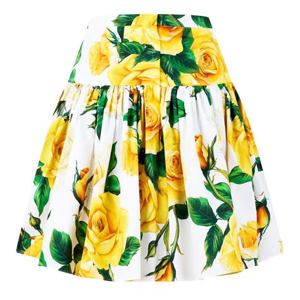 Dolce & Gabbana o1g2r1mq1024 Cotton Poplin Floral Mini Skirts in Multicolor Size 27" / US 4 / IT 40 - 2 Thumbnail