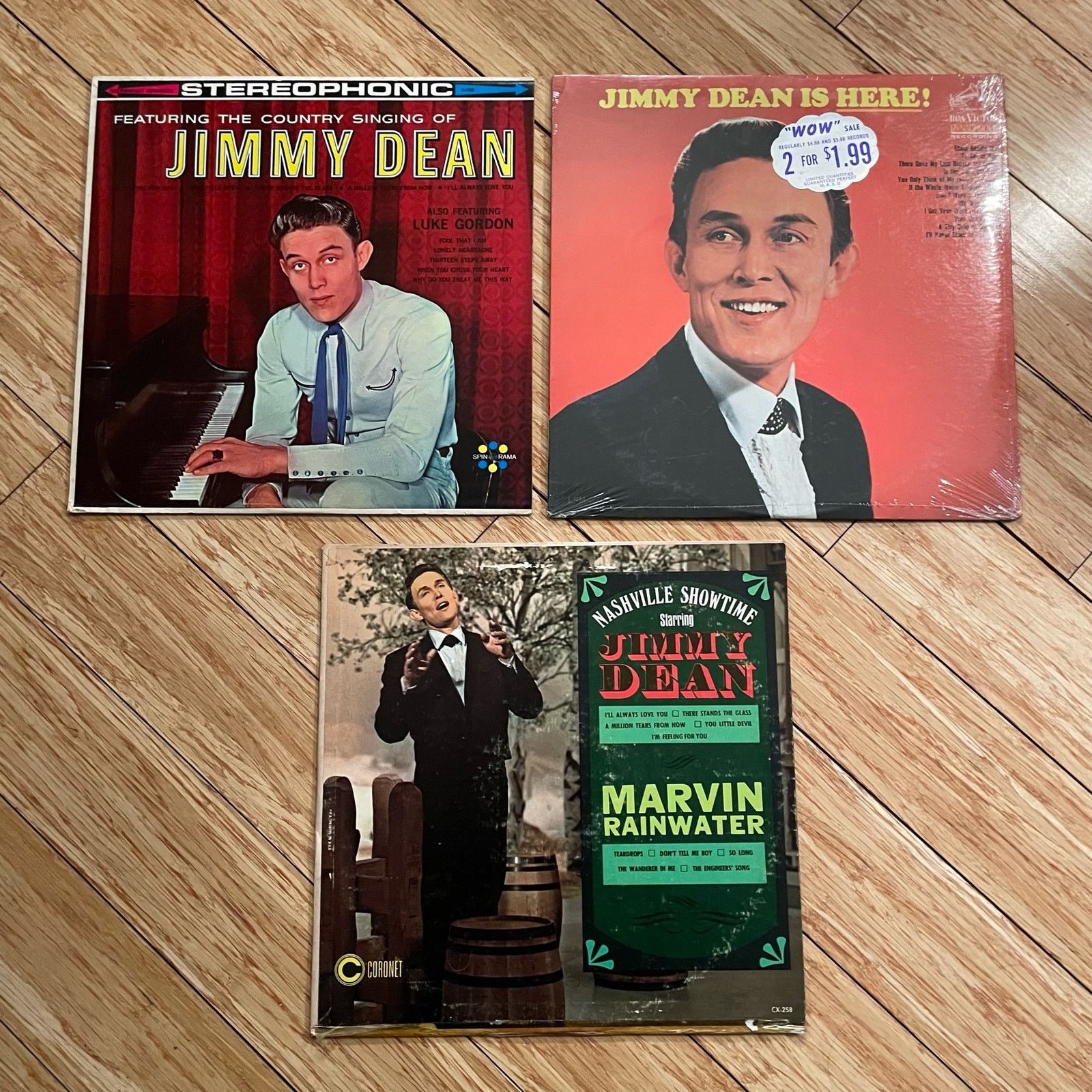 Other Lot of 3 Jimmy Dean LPs Vintage Vinyl Records Country Albums Size ONE SIZE - 1 Thumbnail