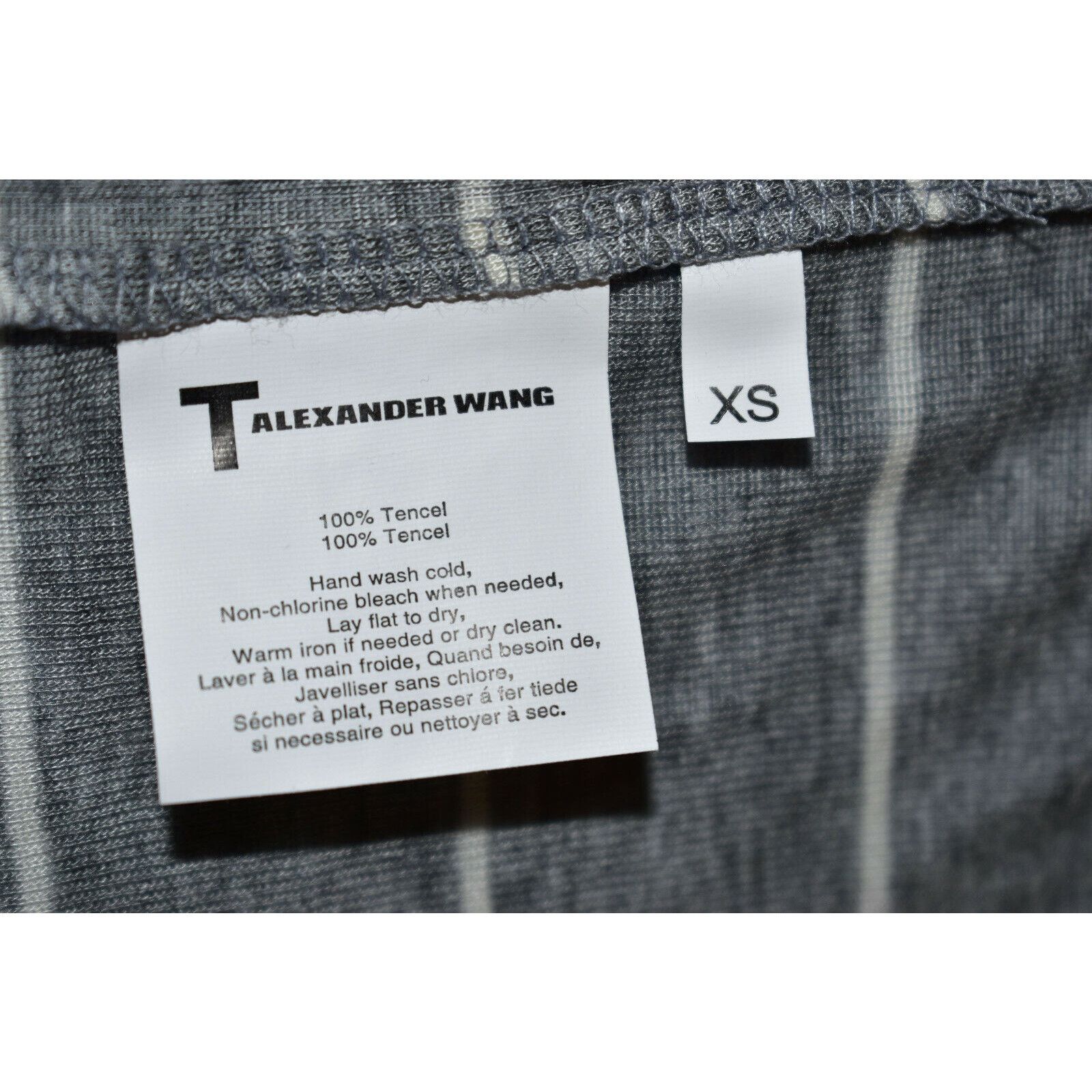 T by Alexander Wang NEW T ALEXANDER WANG Grey Striped Pocket Tank Top Sz XS Size XS / US 0-2 / IT 36-38 - 6 Thumbnail