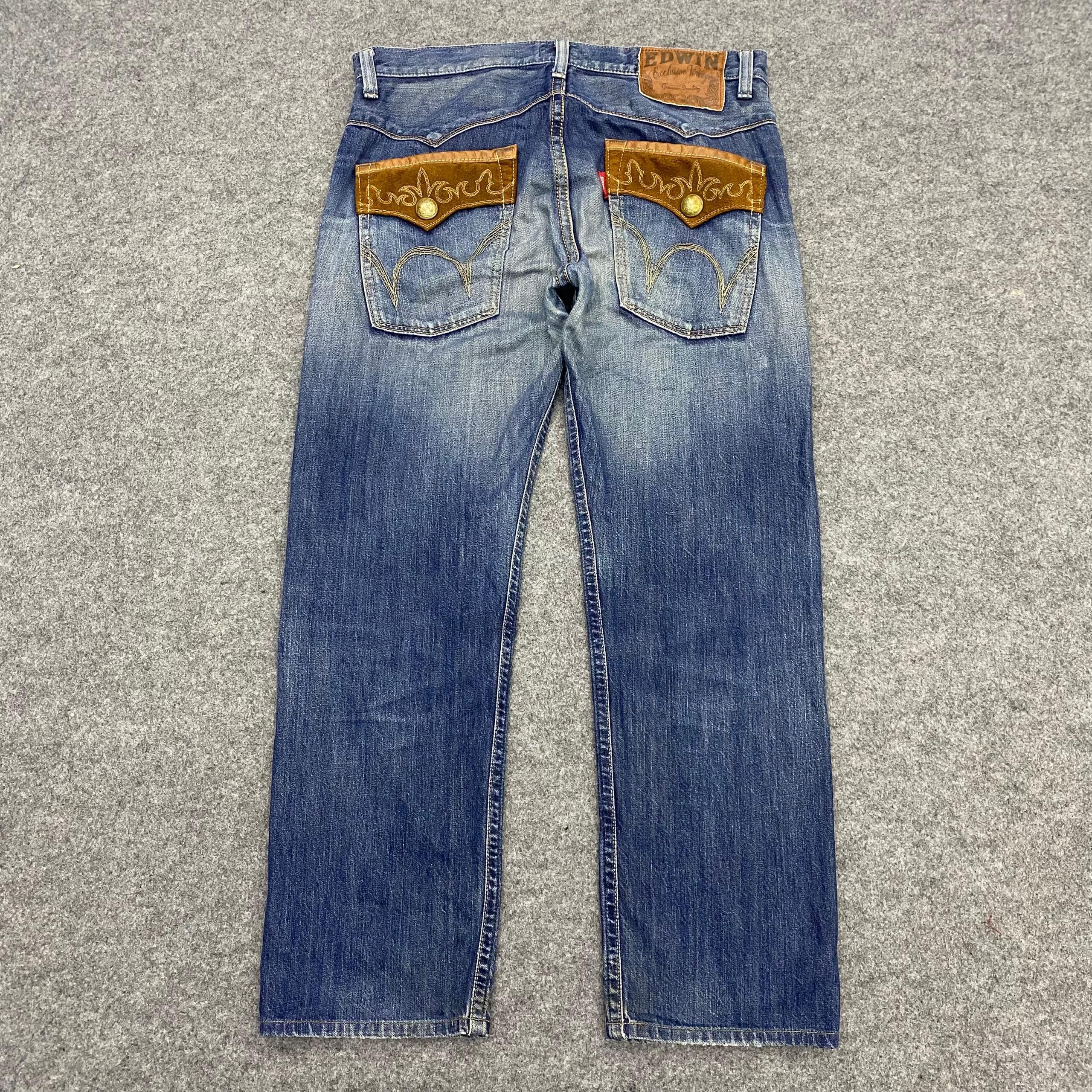 Edwin 💥Best Offer💥Edwin Exclusive Vintage Distressed Denim Size US 36 / EU 52 - 3 Thumbnail