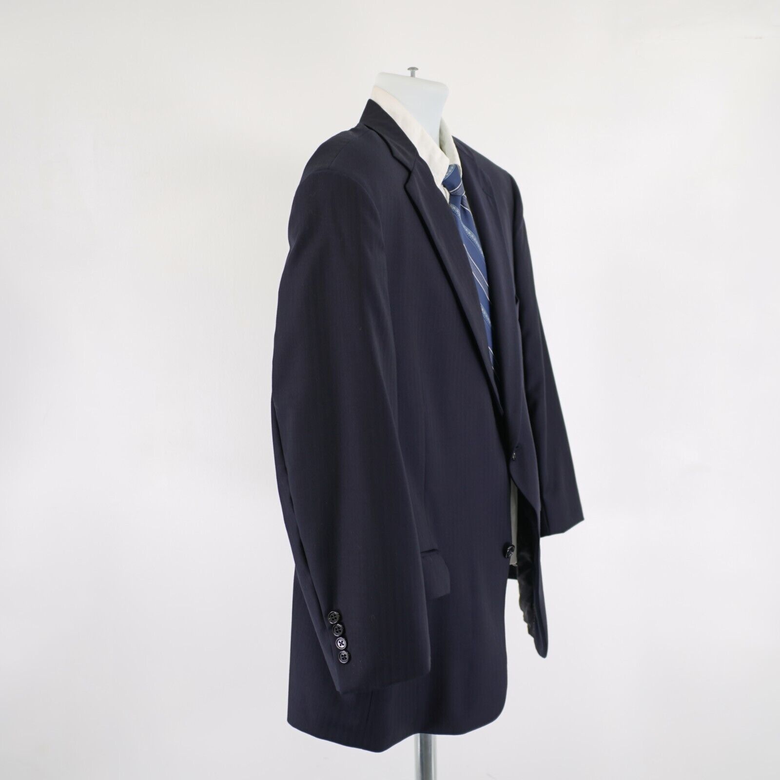 Hart Schaffner Marx Hart Schaffner Marx Gold Trumpeter Nordstrom Wool Blue Herri Size 44S - 7 Thumbnail