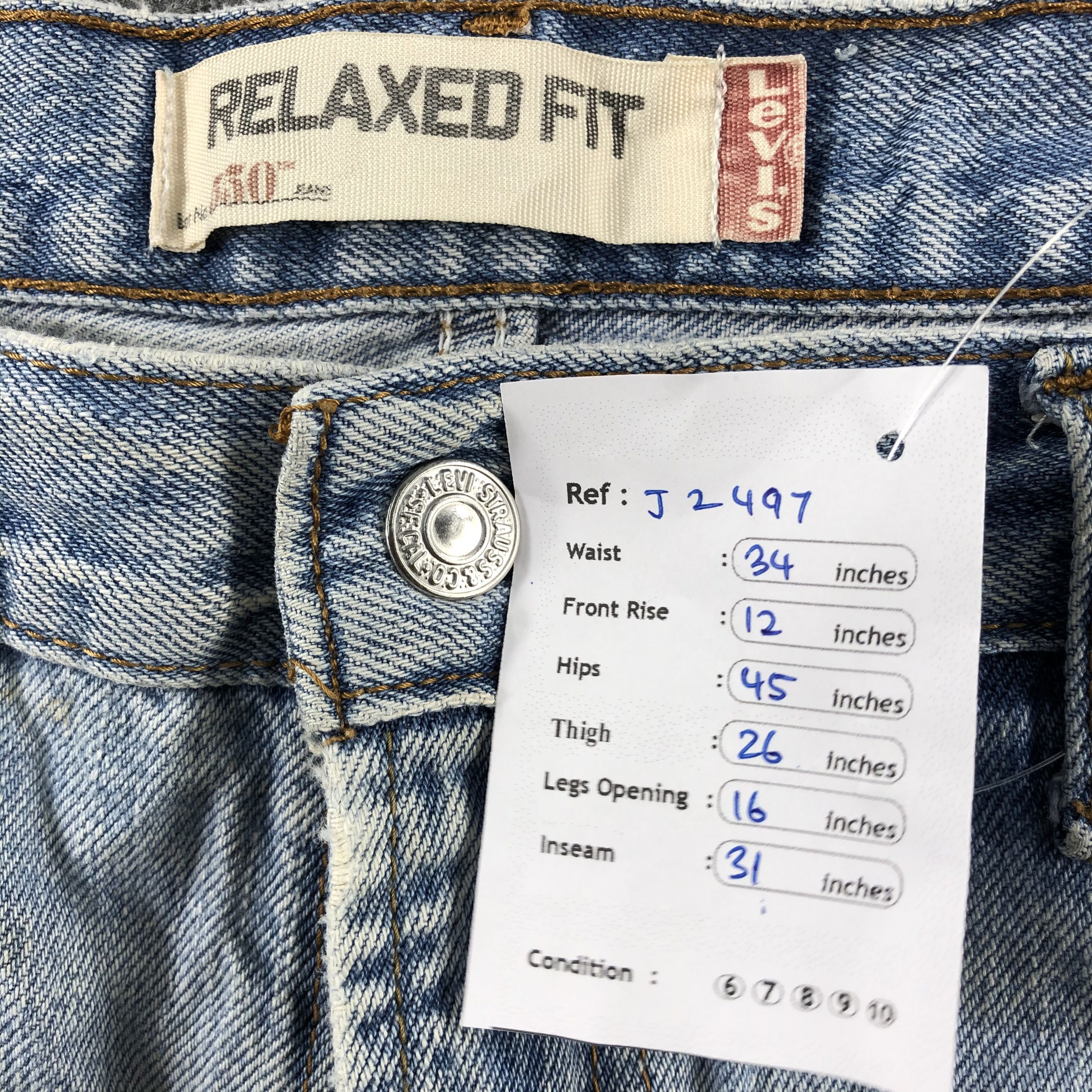 Levi's Vintage Blue Wash Levis 550 Jeans-J2497 Size US 34 / EU 50 - 13 Thumbnail