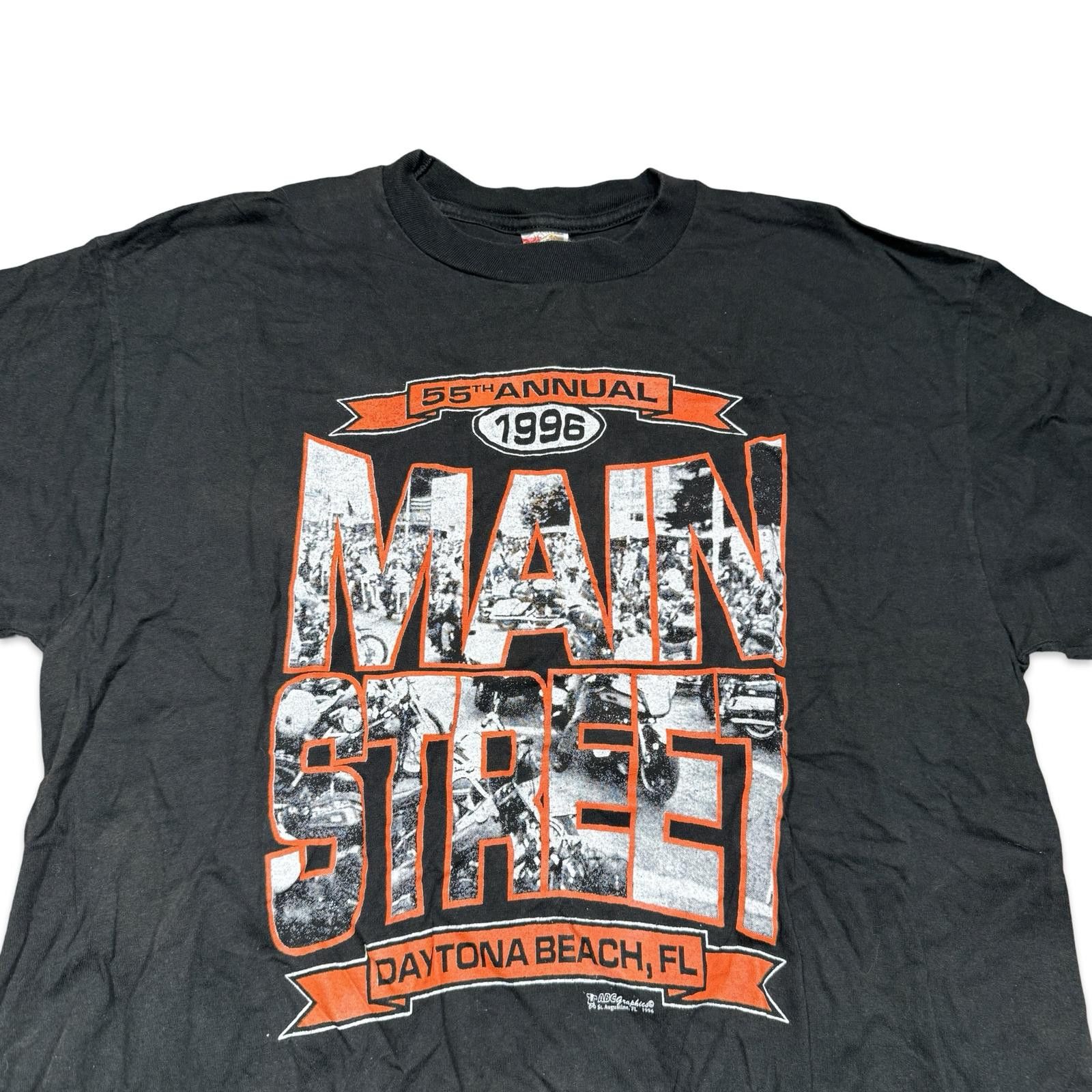Designer Vintage 1996 Main Street Daytona Beach, FL Bike Week T-Shirt Size US L / EU 52-54 / 3 - 3 Thumbnail