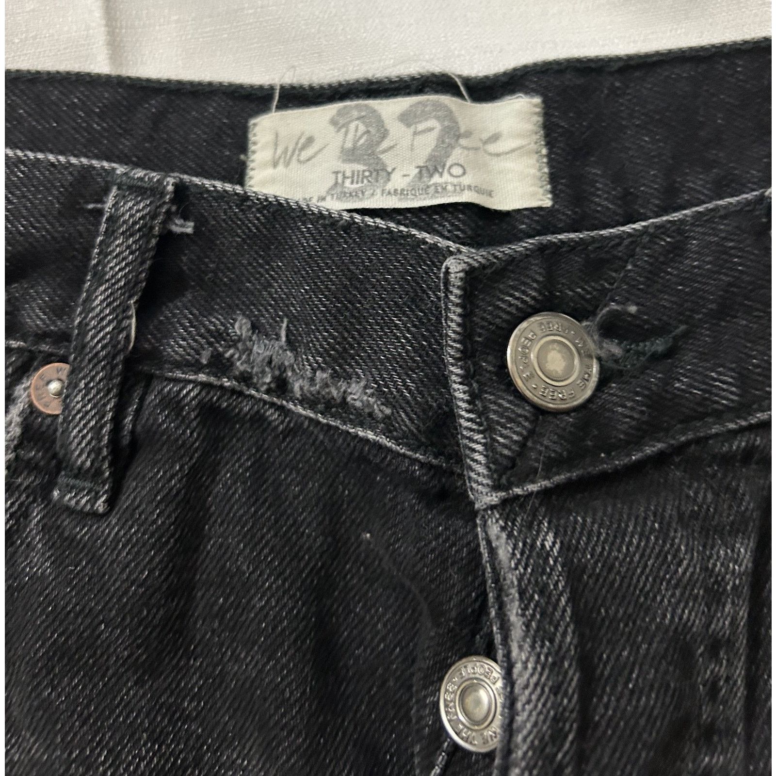 Free People Free People "We The Free" Black Denim Shorts-Women Size 32 Size 32" / US 10 / IT 46 - 5 Thumbnail