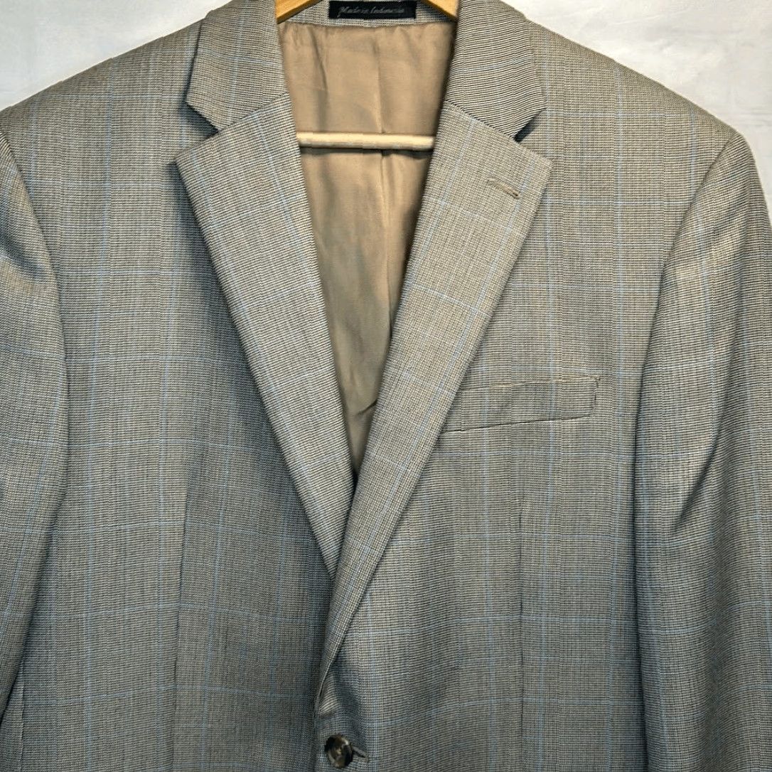 Ralph Lauren LRL Ralph Lauren Men 2 Button Blazer Brown Blue Stripe 42L Coat Jacket Size 42R - 2 Thumbnail