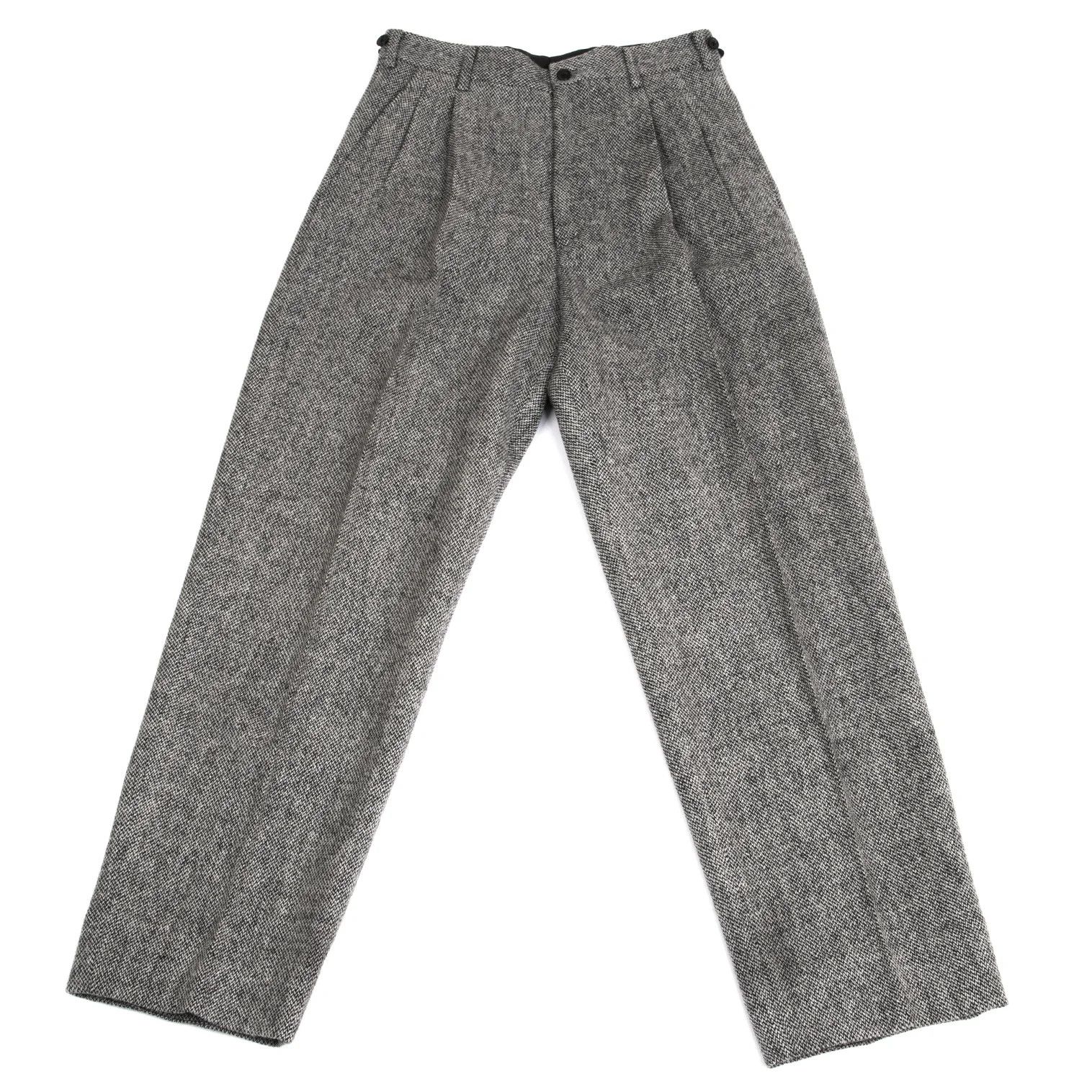 Yohji Yamamoto Yohji Yamamoto Mixed Wool Two-Tuck Pants Size US 34 / EU 50 - 1 Thumbnail