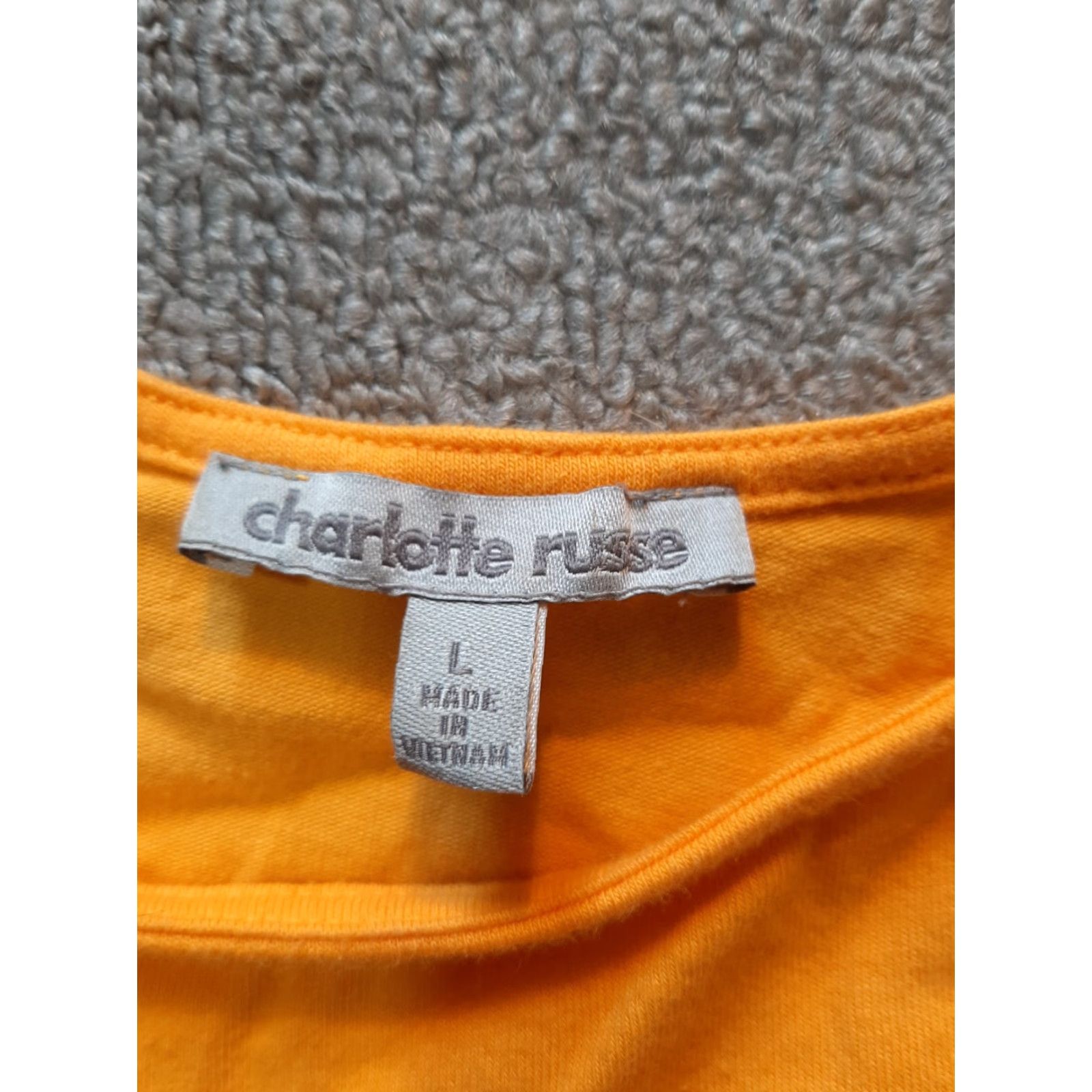 Vintage Charlotte Russe Women's Crop Top L Orange Sleeveless Shirt Size L / US 10 / IT 46 - 2 Thumbnail