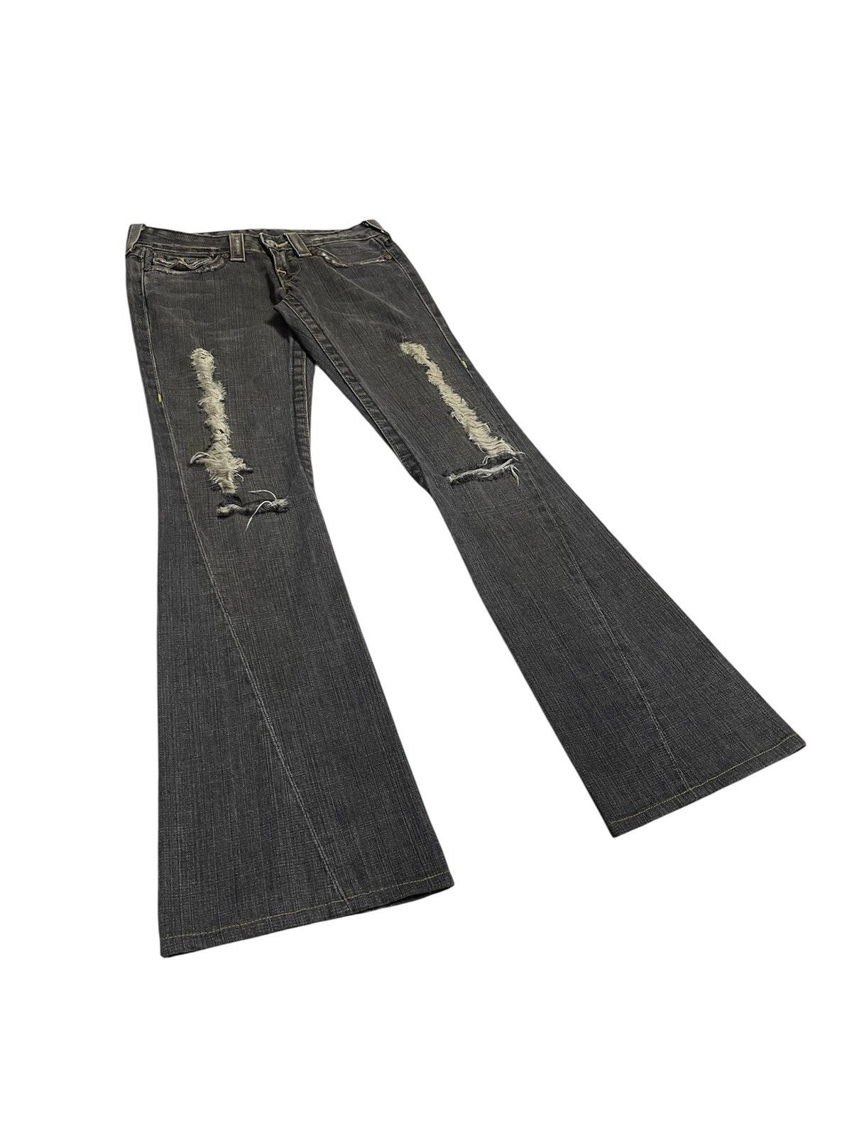 Hysteric Glamour Vintage TrueReligion Flare Distressed Jeans Size US 28 / EU 44 - 4 Thumbnail
