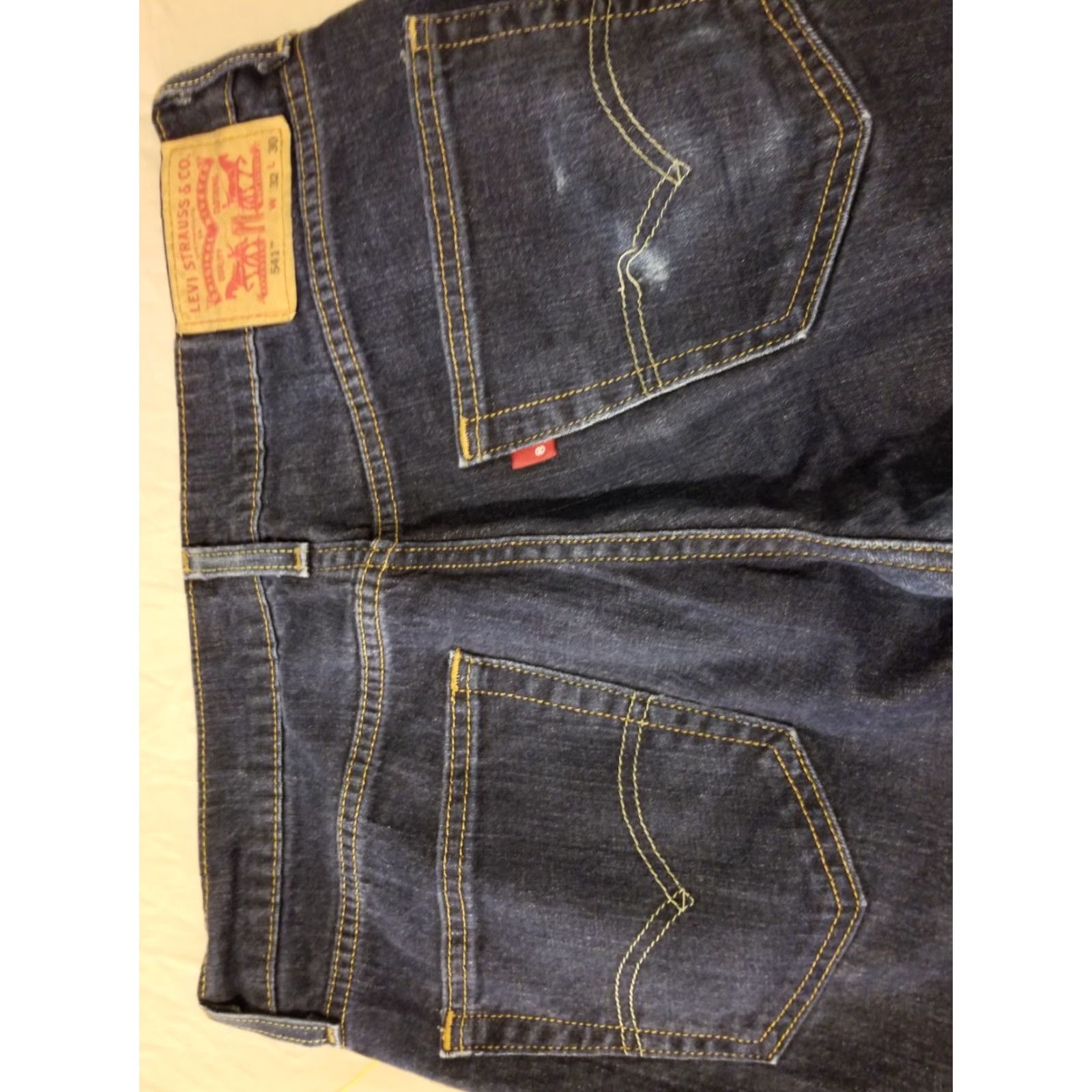 Levi's Mens Levi's 541 Jeans 33x30 Athletic Tapered Denim Blue Pants Stretch Regular Size 33 Mens Size US 33 - 2 Thumbnail
