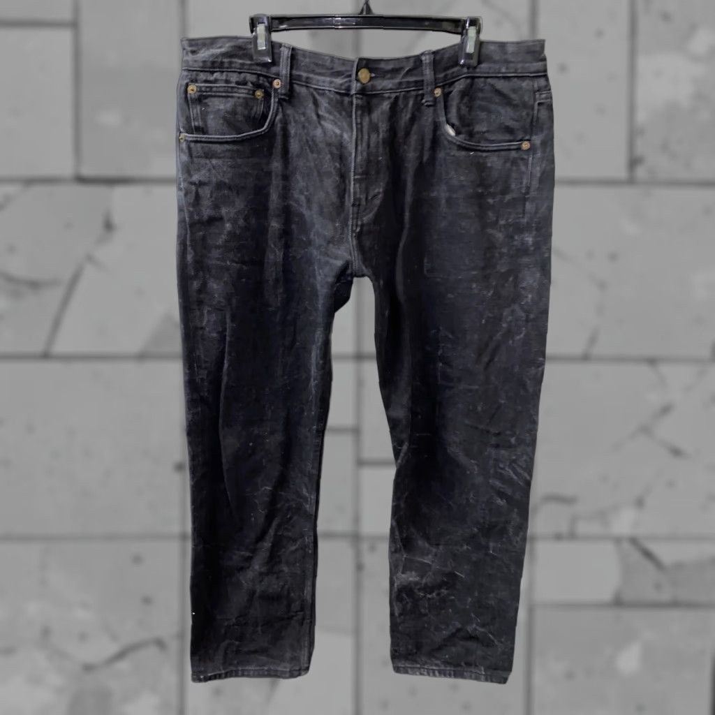 Denime Goodale Mens Black Denim Jeans Regular Fit Size 38x30 Zip Fly Size US 38 / EU 54 - 1 Thumbnail