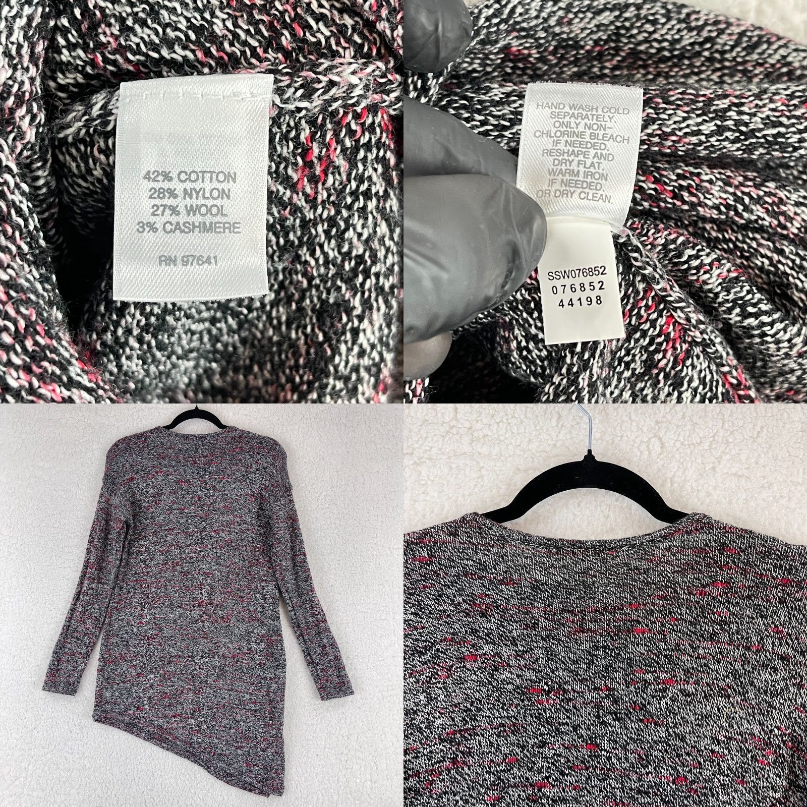 J. Jill J. Jill Petites Black Knit Sweater Womens Long Sleeve PXS Pullover Round Neck Casual Knitwear Size XS / US 0-2 / IT 36-38 - 9 Thumbnail