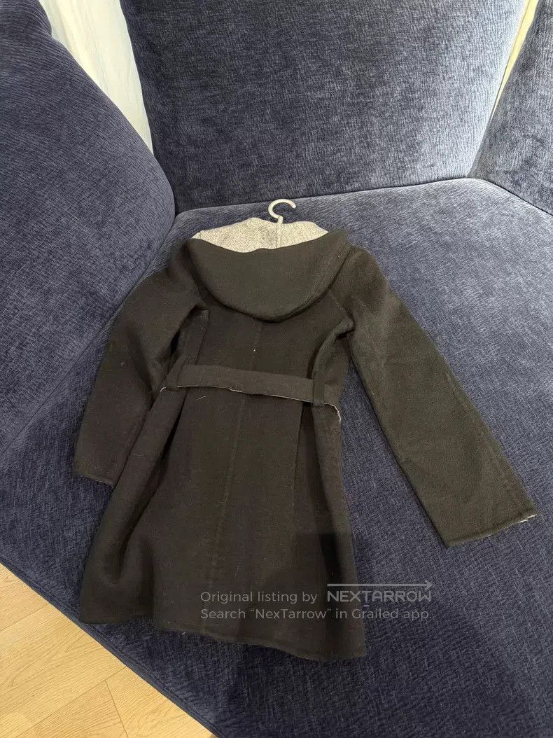 Hermes Hermes Black and Grey Tie-Dyed Cashmere Hooded Overcoat - Size XXS / US 00 / IT 34 - 2 Thumbnail