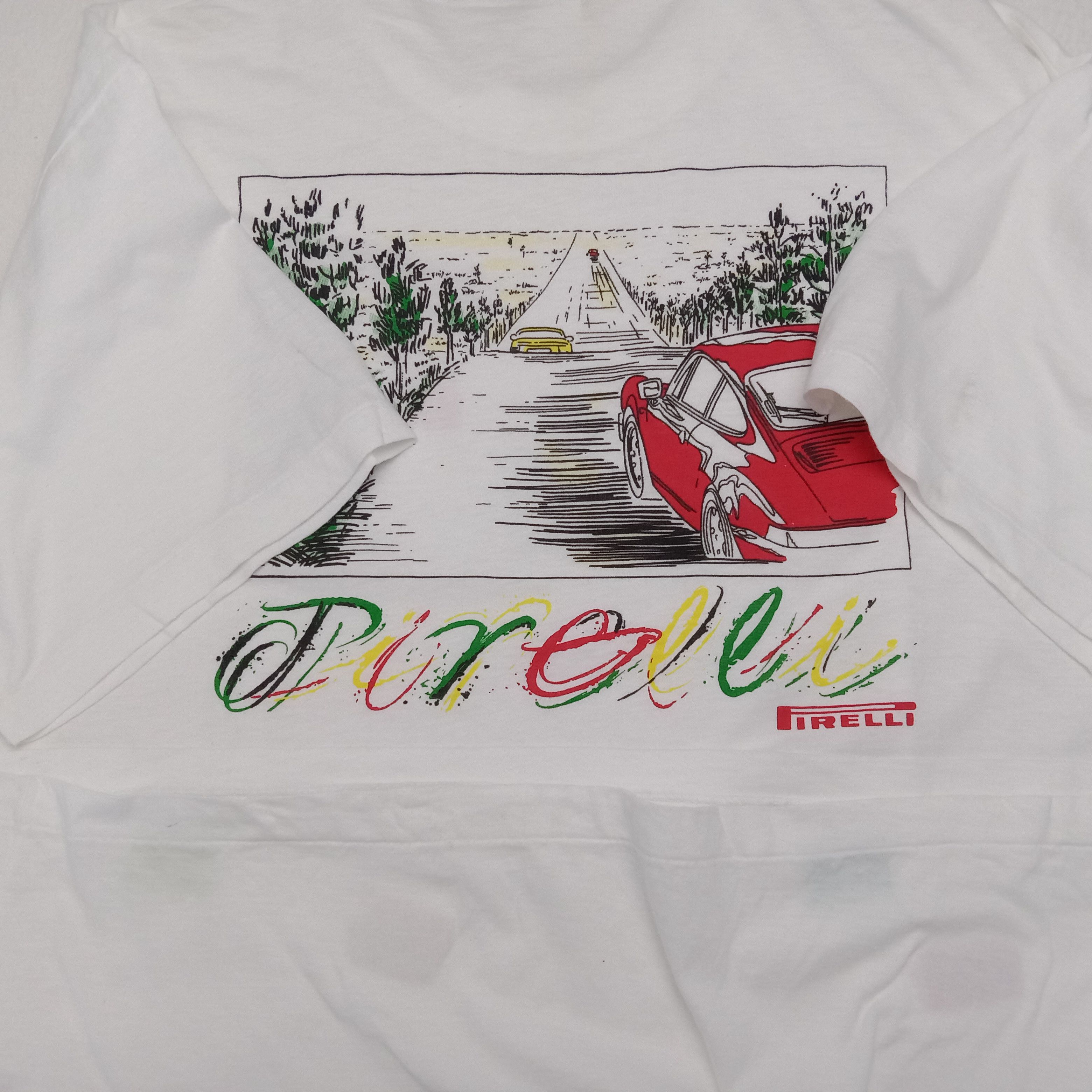 Pirelli × Vintage Vintage Pirelli Racing Classic Car Tshirt Size US M / EU 48-50 / 2 - 7 Thumbnail
