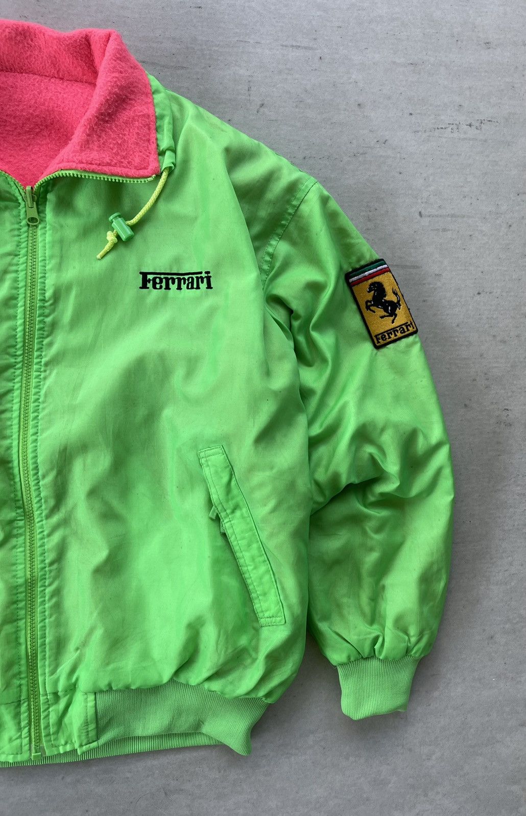 Ferrari 🔥VINTAGE FERRARI BIG LOGO REVERSIBLE RACING BOMBER JACKET Size US L / EU 52-54 / 3 - 9 Thumbnail