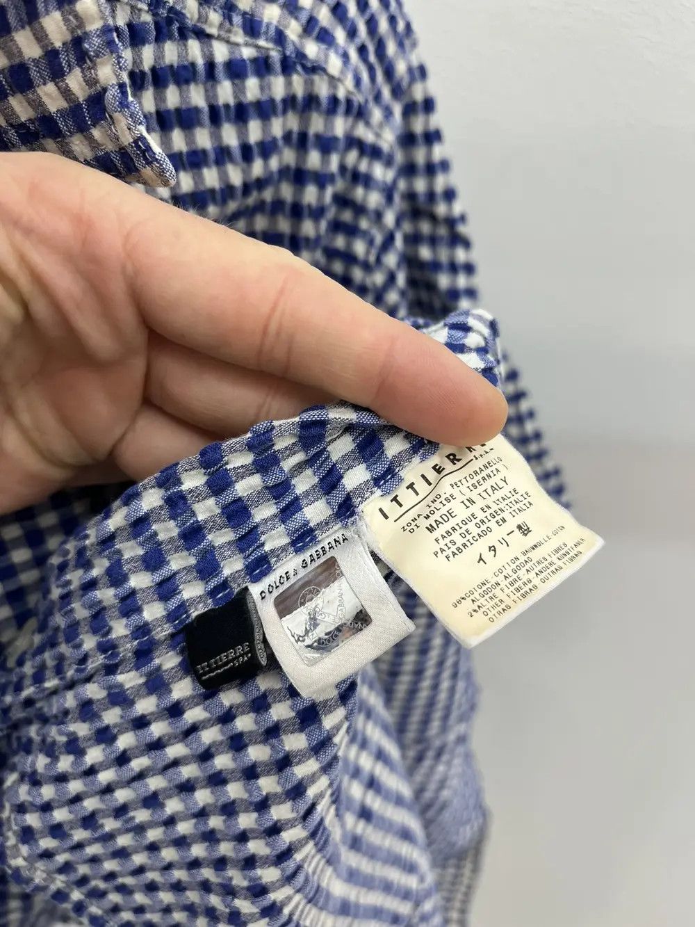 Dolce & Gabbana Vintage Dolce & Gabbana Button Up Check Stretch Shirt Size US XL / EU 56 / 4 - 4 Thumbnail