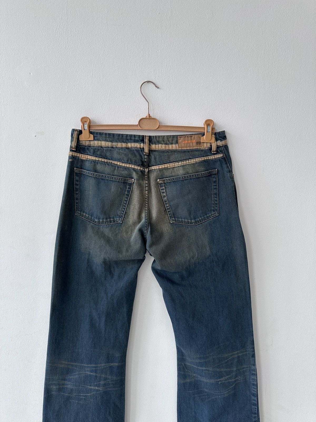 If Six Was Nine × Japanese Brand Distressed Flare Baggy Wide Leg Denim Jeans DKNY Size US 34 / EU 50 - 10 Thumbnail